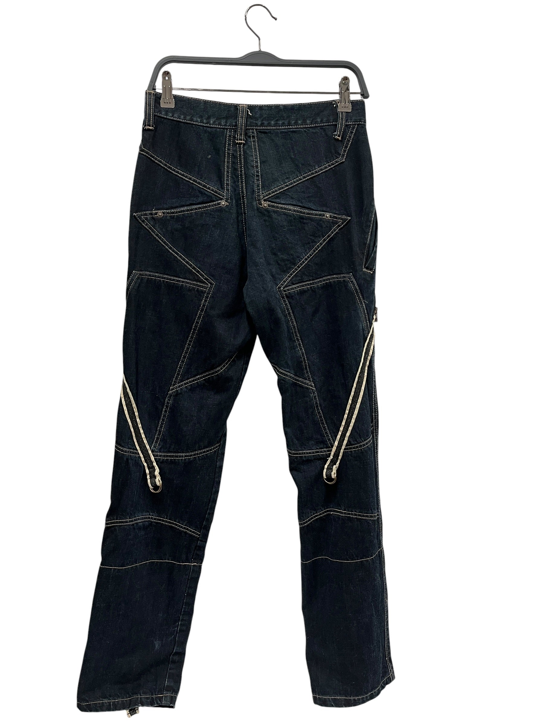 PPFM/Skinny Pants/S/Cotton/NVY/White Stitch Detail view 2
