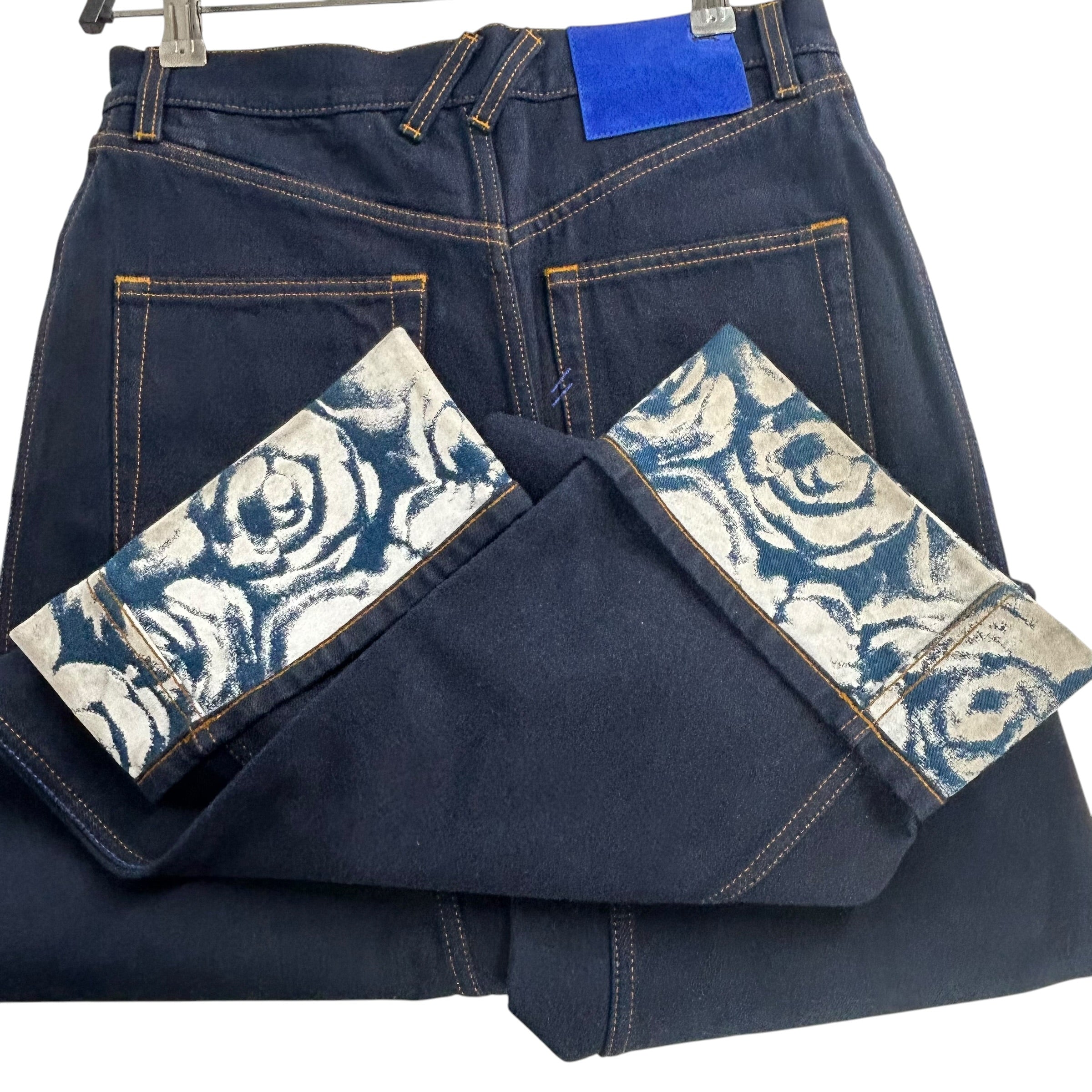 BURBERRY LONDON/Straight Pants/27/Denim/BLU/LOGO PATCH DENIM ROSE view 6