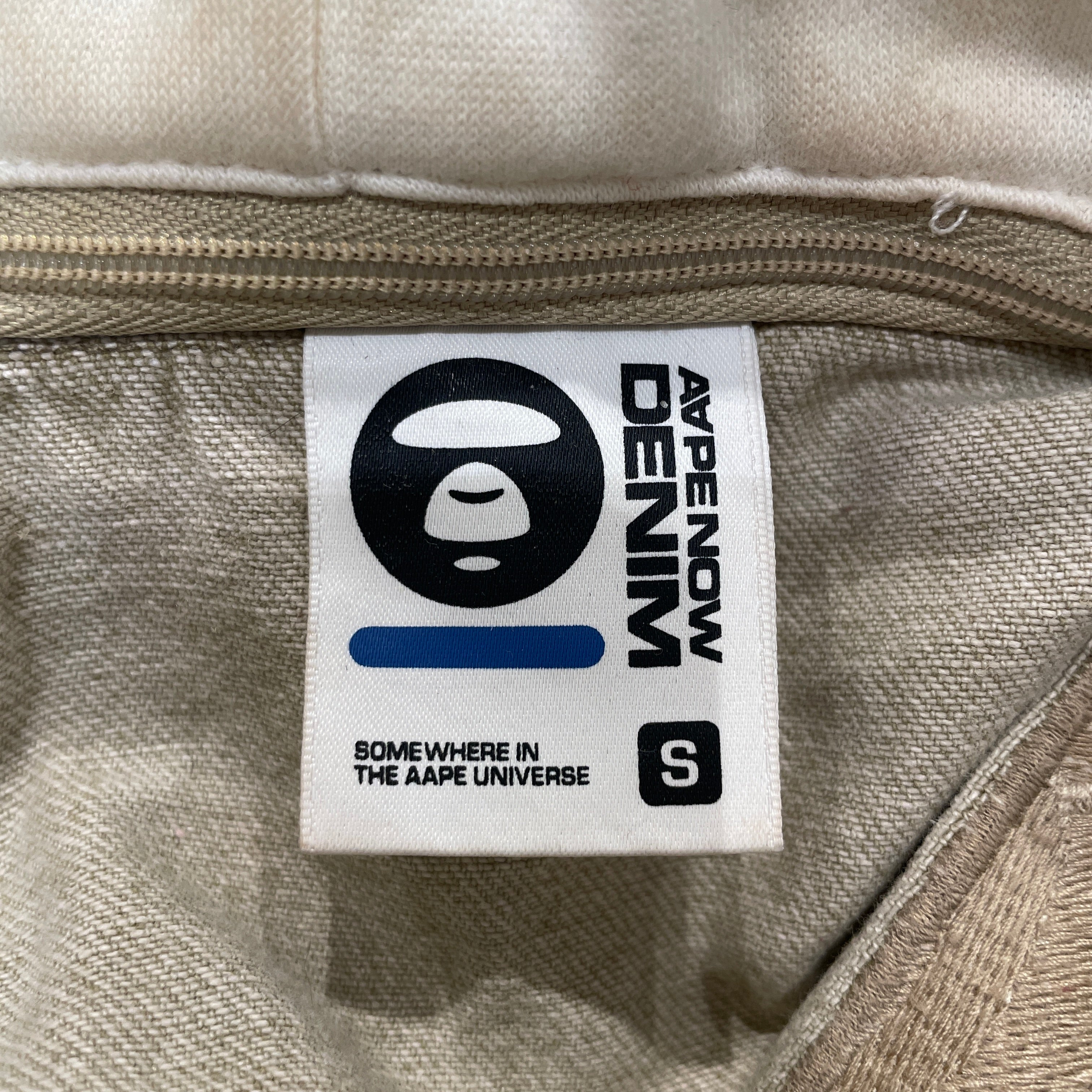AAPE BY A BATHING APE/Jacket/S/Cotton/BEG/HOODED JEAN JACKET view 3