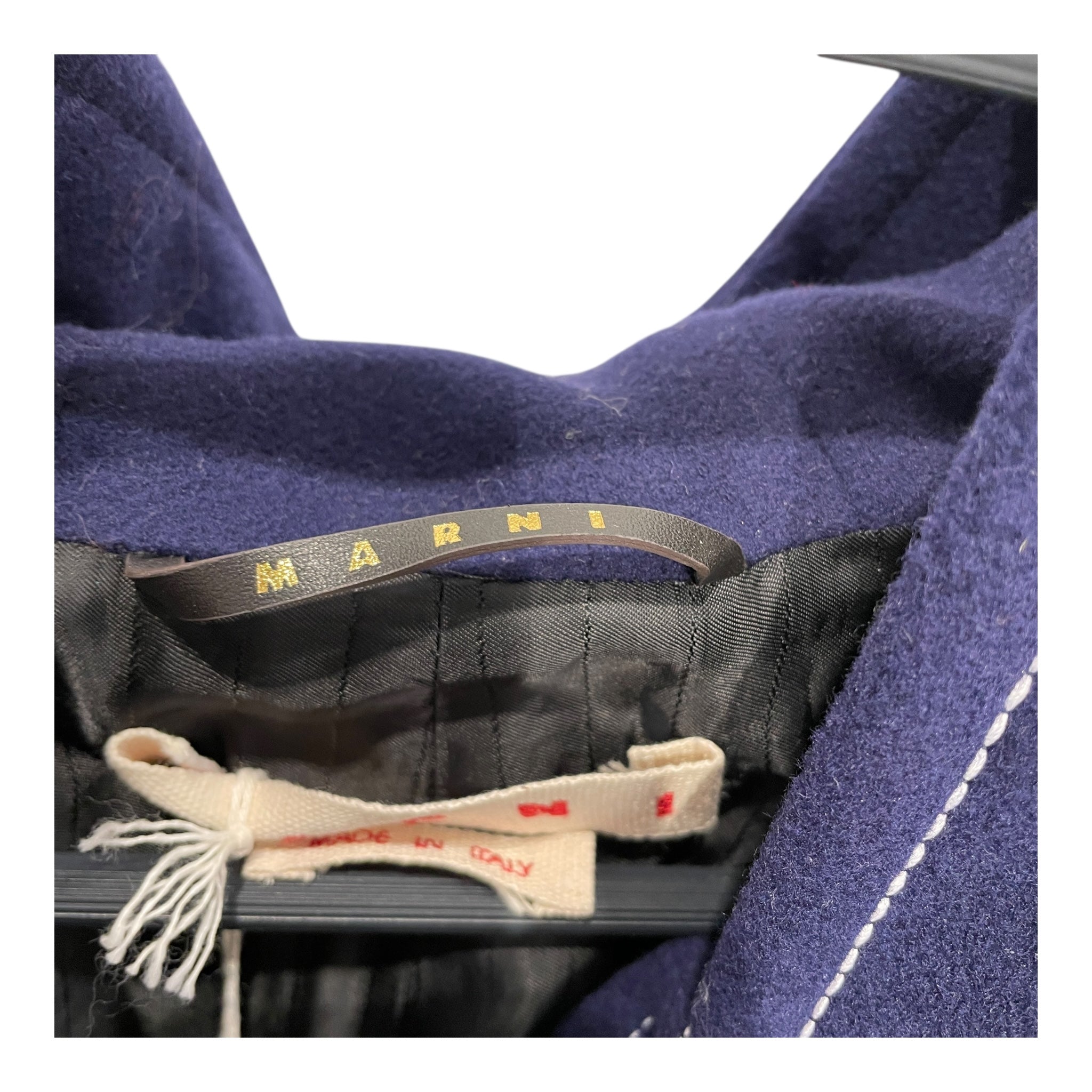 MARNI/Trench Coat/44/Wool/NVY/TOP STITCHED BATH ROBE TRENCH view 4