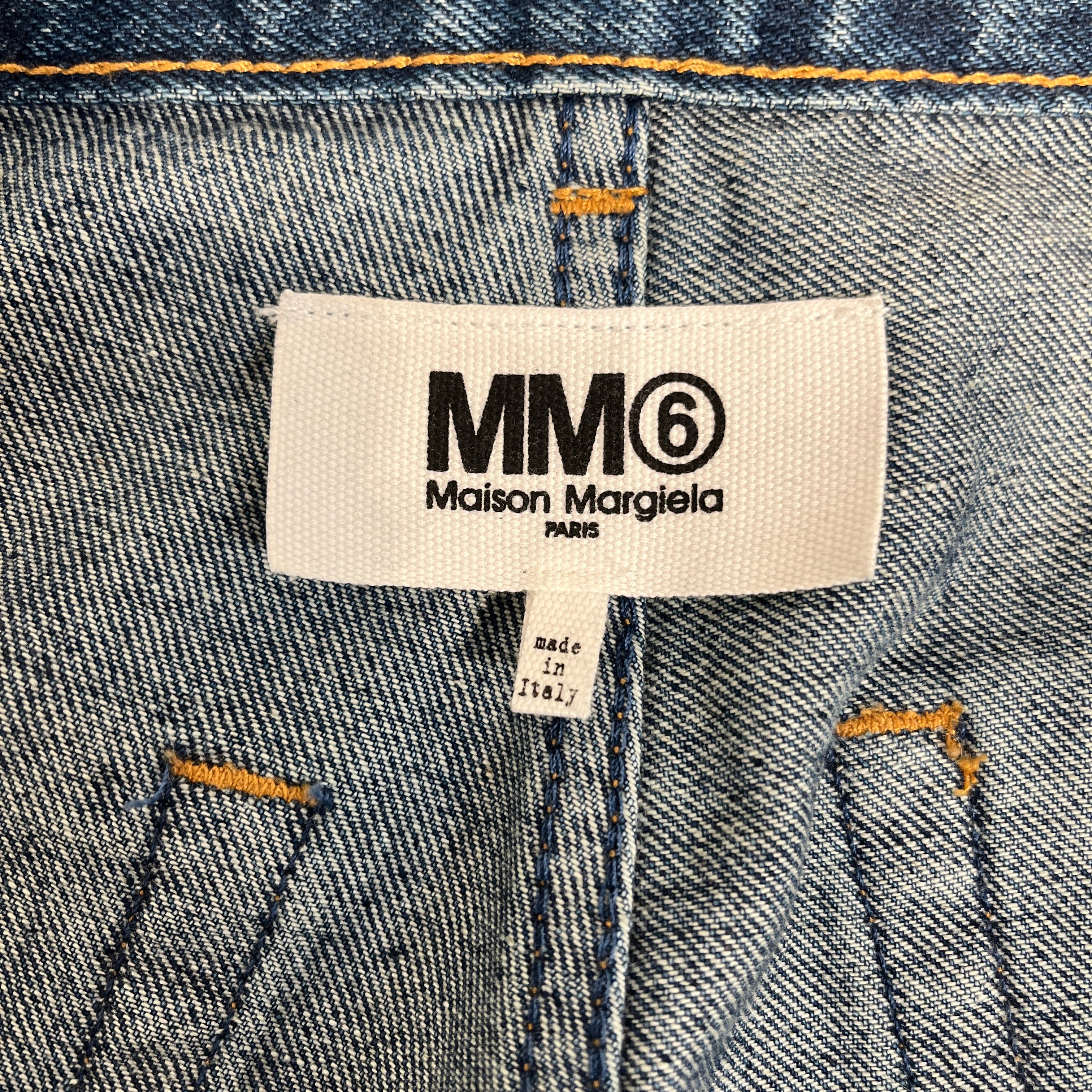 MM6/Wide Leg Pants/40/Denim/IDG/Double Back Pocket view 3