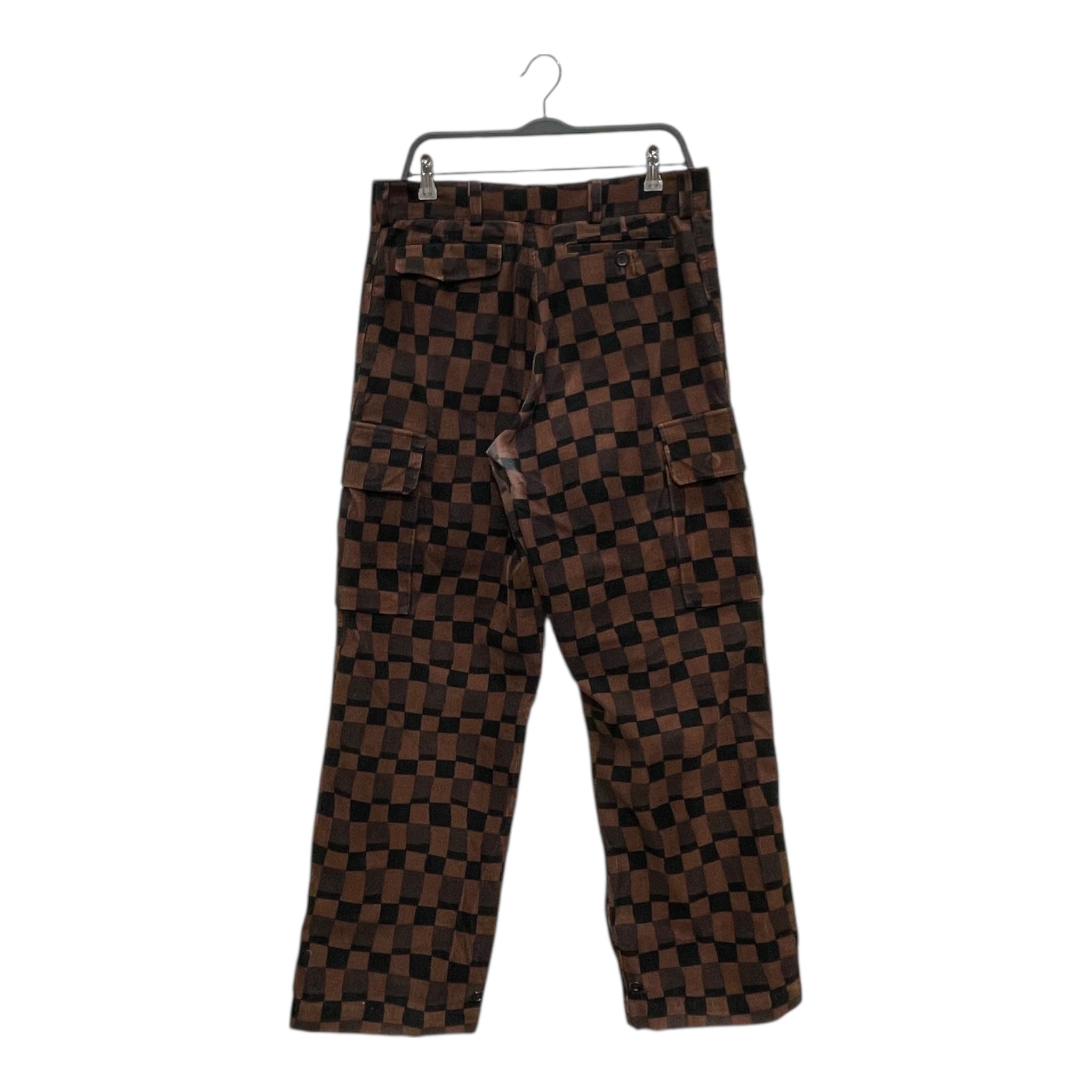 MARNI/Straight Pants/48/Corduroy/BRW/All Over Print/CHECKERED CARGO PANT view 2