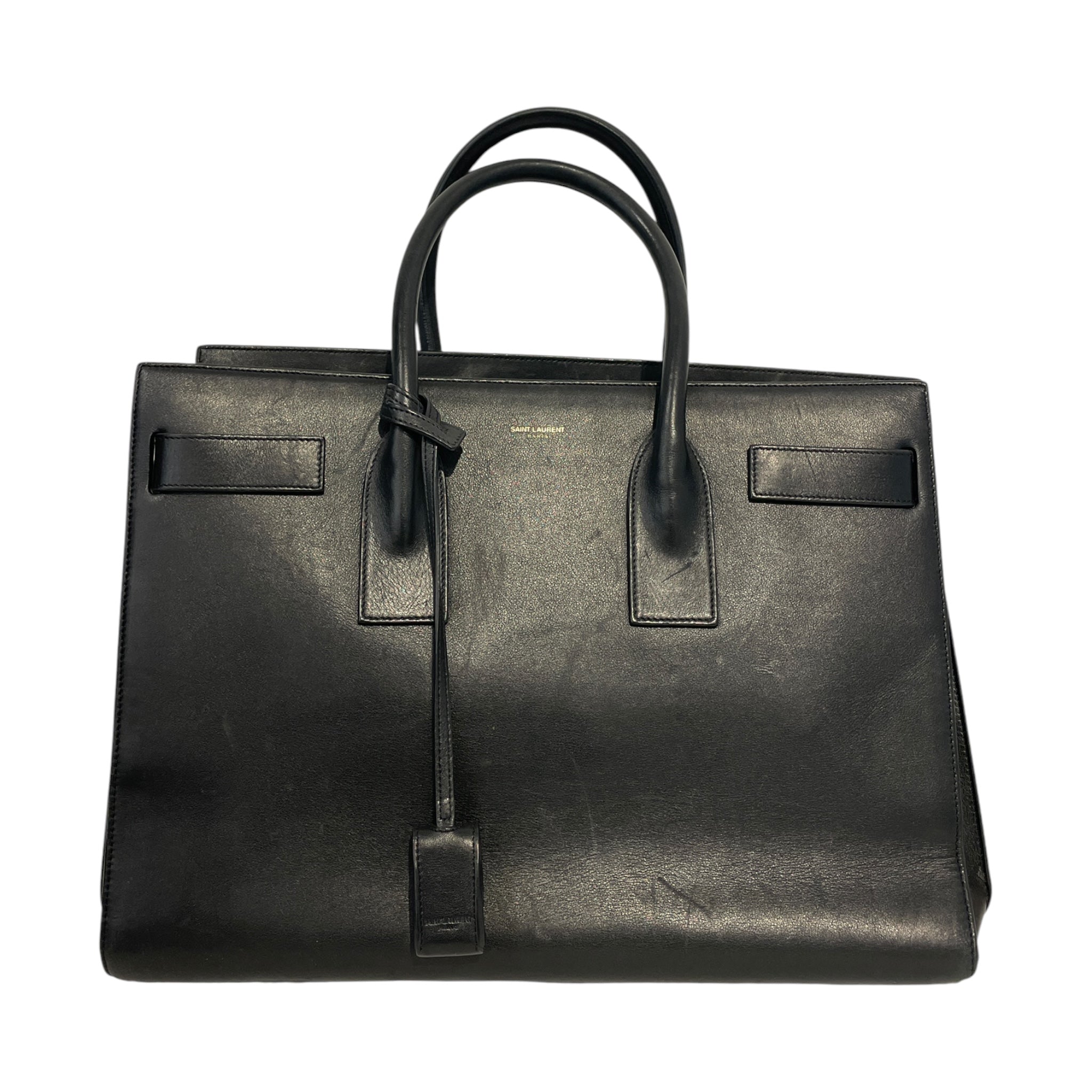 SAINT LAURENT/Hand Bag/Leather/BLK/Sac De Jour view 1