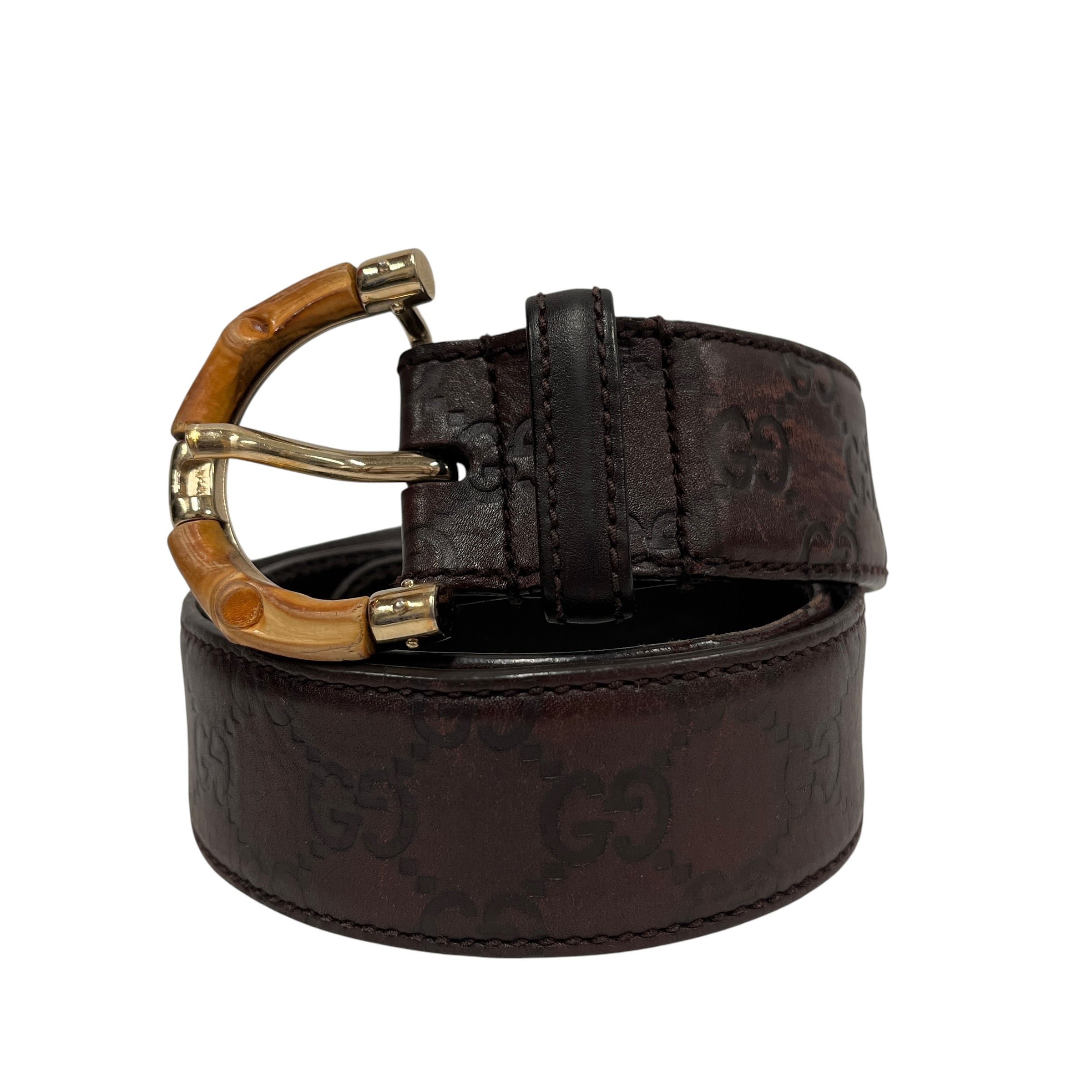 GUCCI/Belt/Leather/BRW/Bamboo Calfskin Buckle view 1