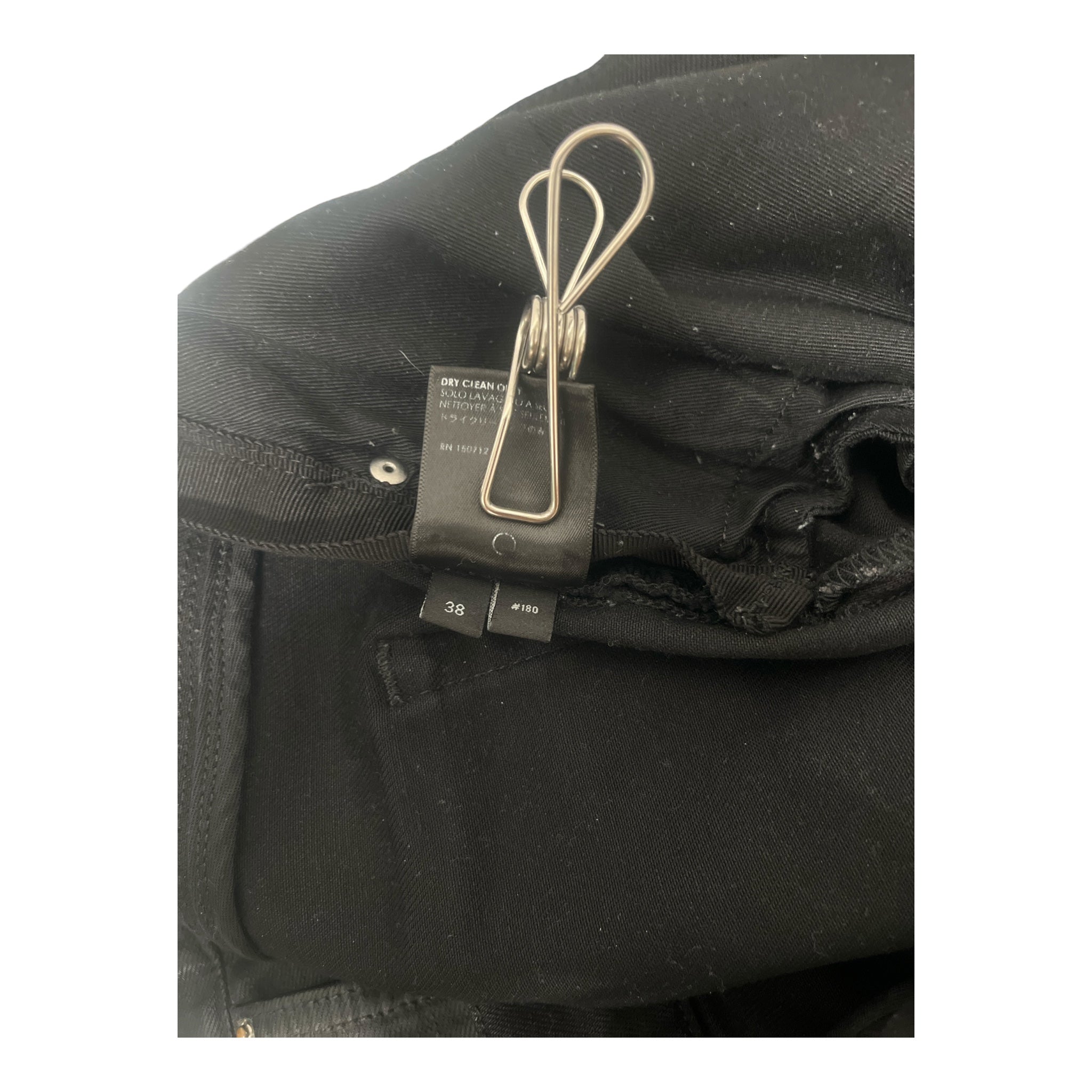 AMIRI/Pants/38/Denim/BLK/waxed/distressed view 4