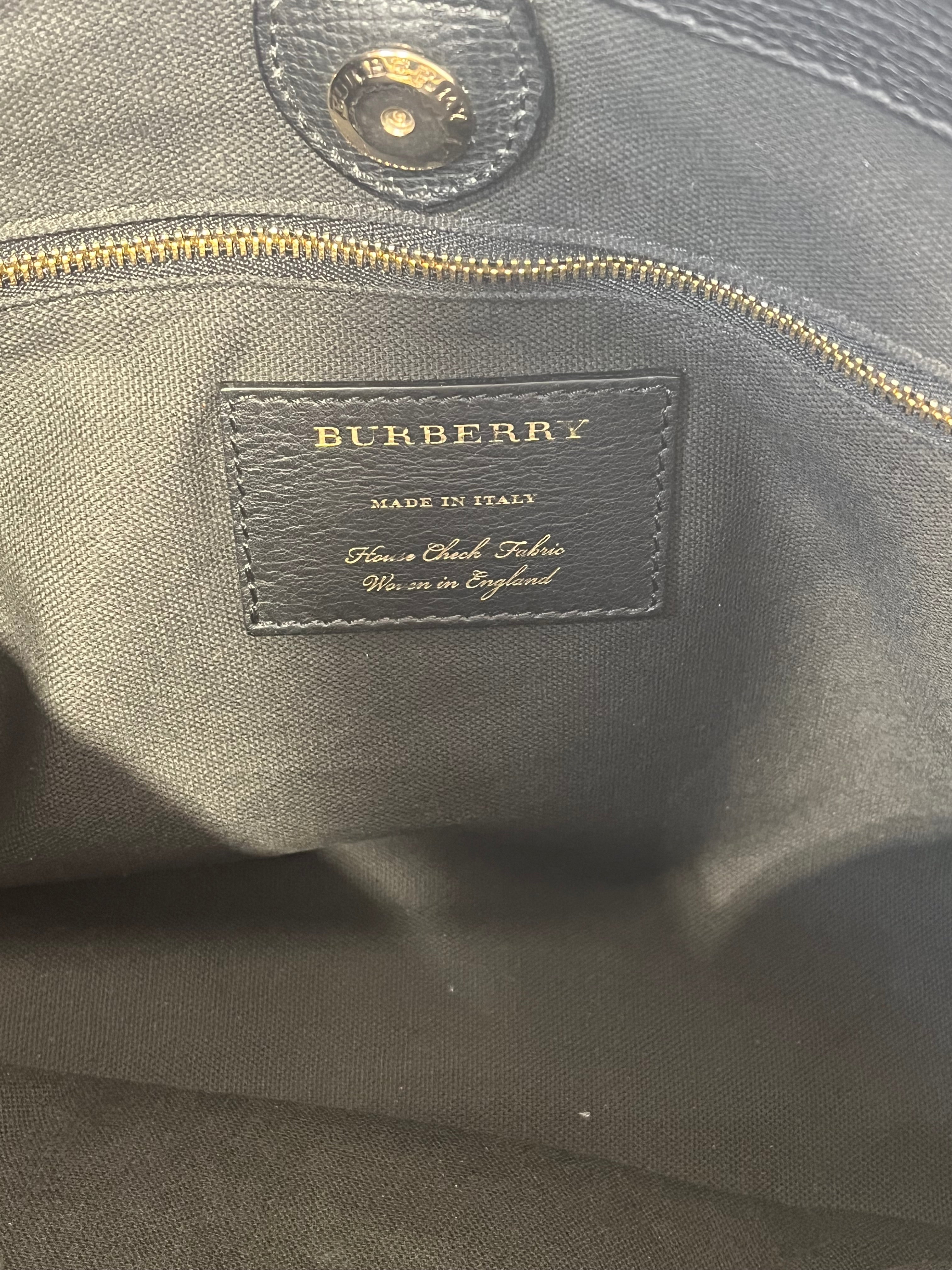BURBERRY/Bag/Leather/BLK/HOUSE CHECK CANVAS BANNER TOTE view 8