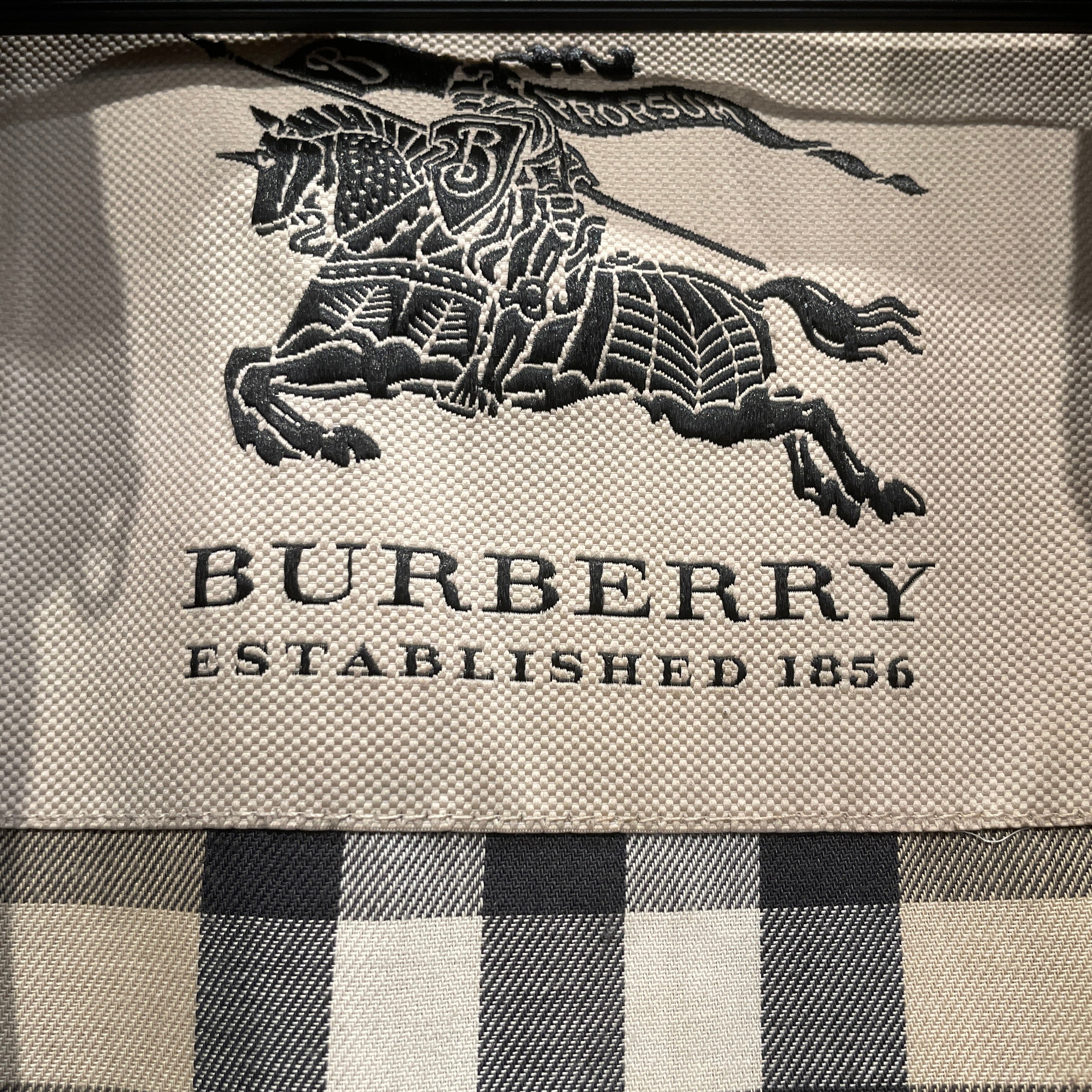 BURBERRY/Trench Coat/12/Cotton/BLK/PLAID LINED view 3