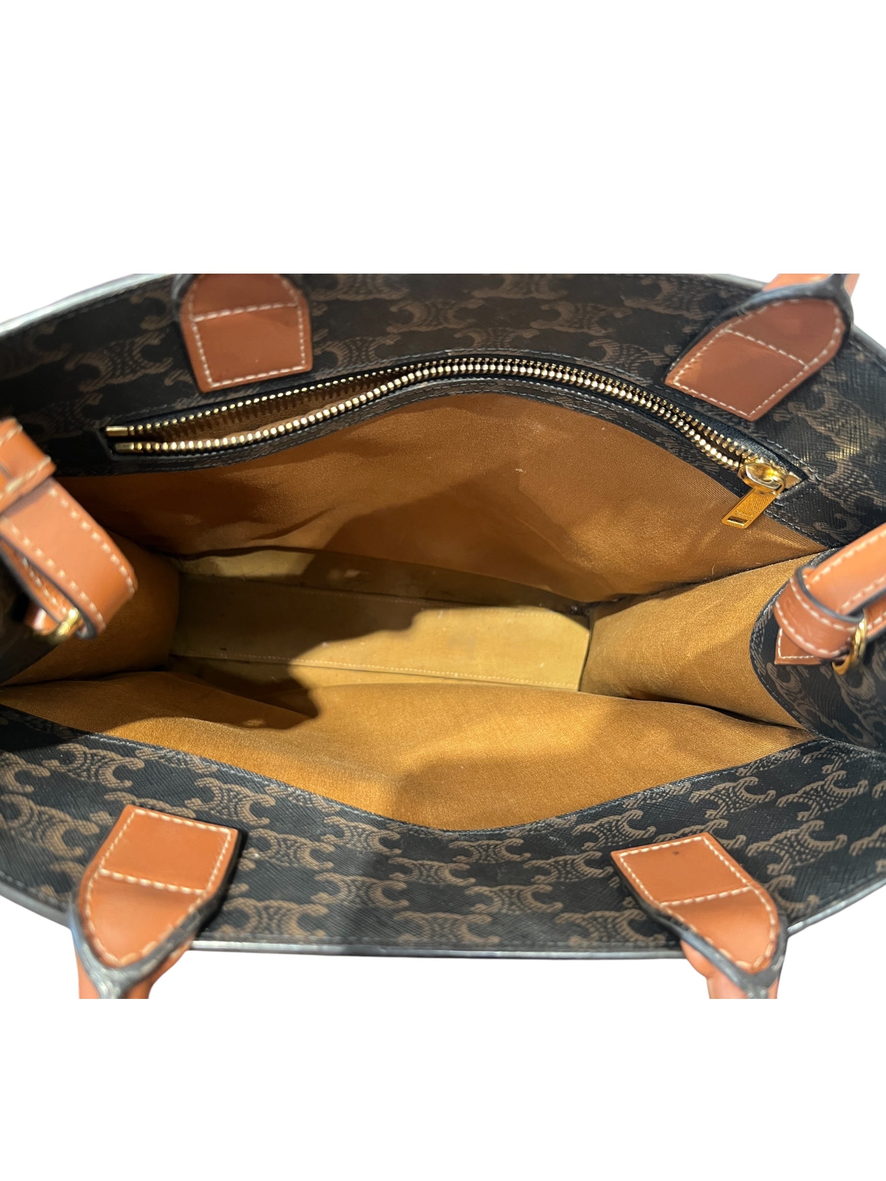 CELINE/Hand Bag/Monogram/Leather/BRW/VERTICAL CABAS TOTE view 5