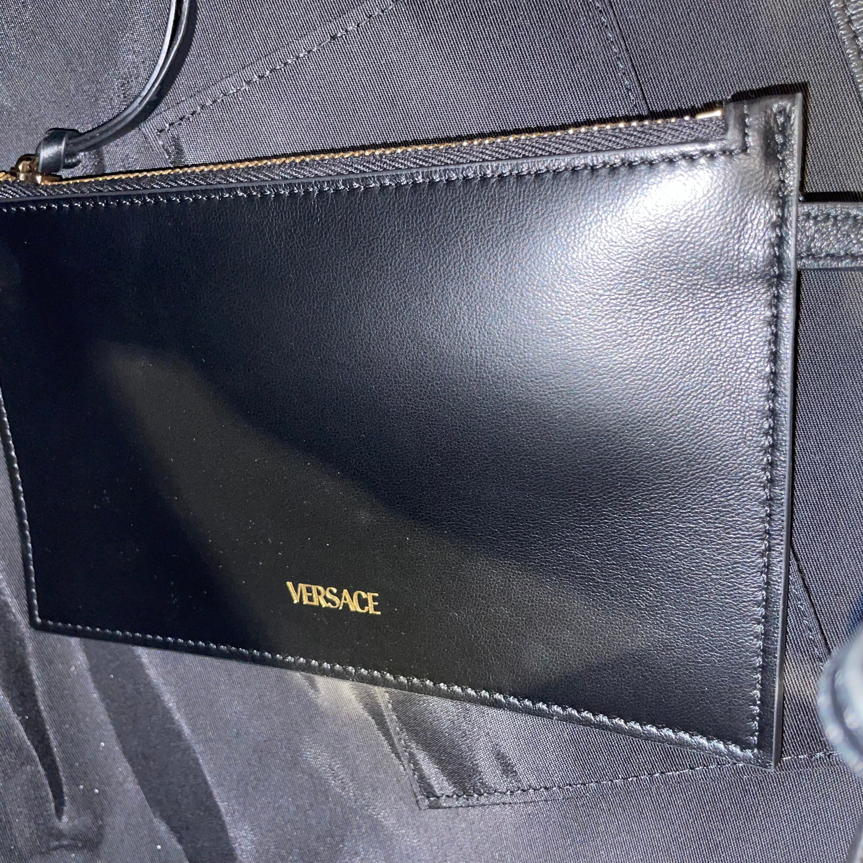 GIANNI VERSACE/Tote Bag/Leather/BLK/versace medusa quilted bag view 5