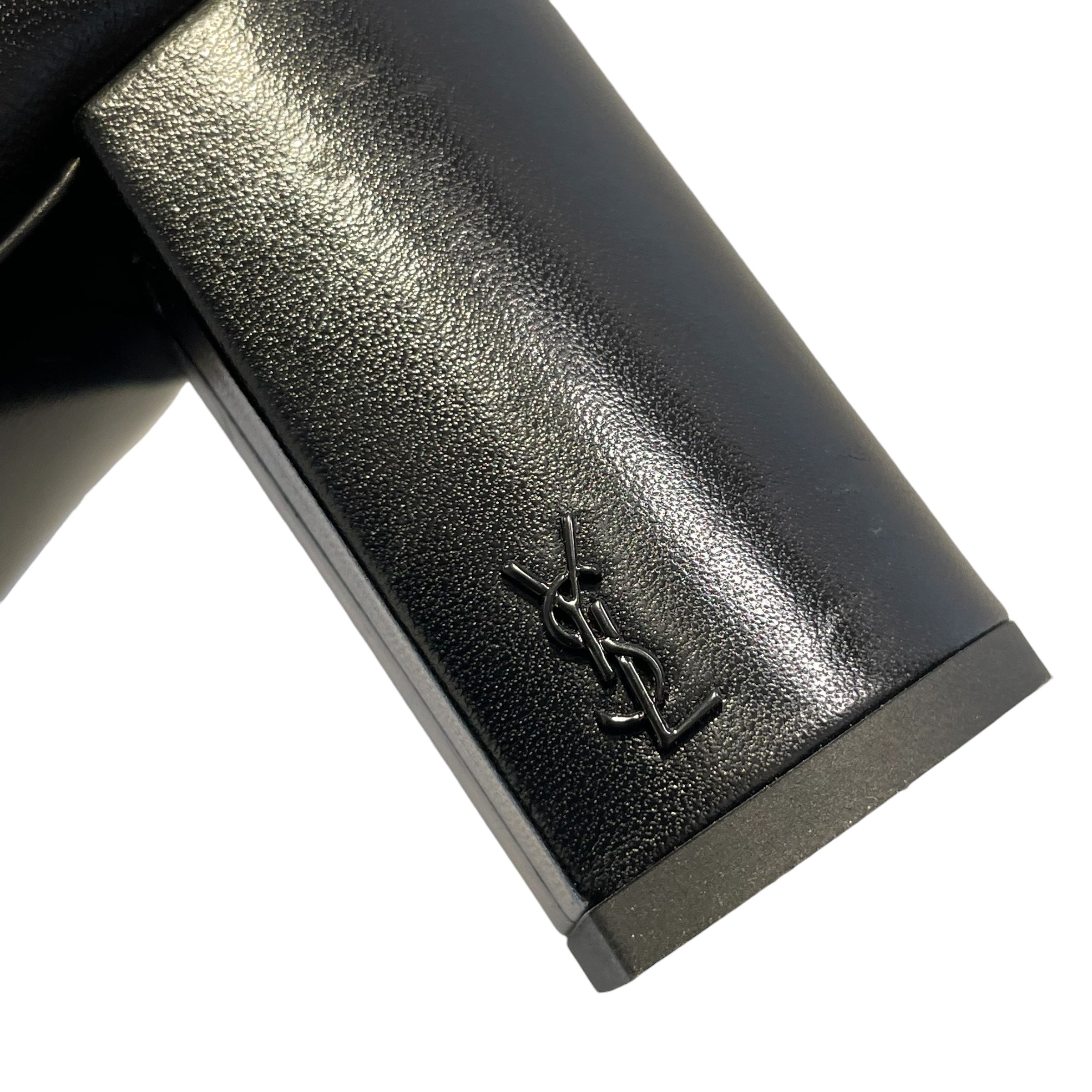 SAINT LAURENT/Heels/EU 40/Nylon/BLK/ysl boot heel view 4