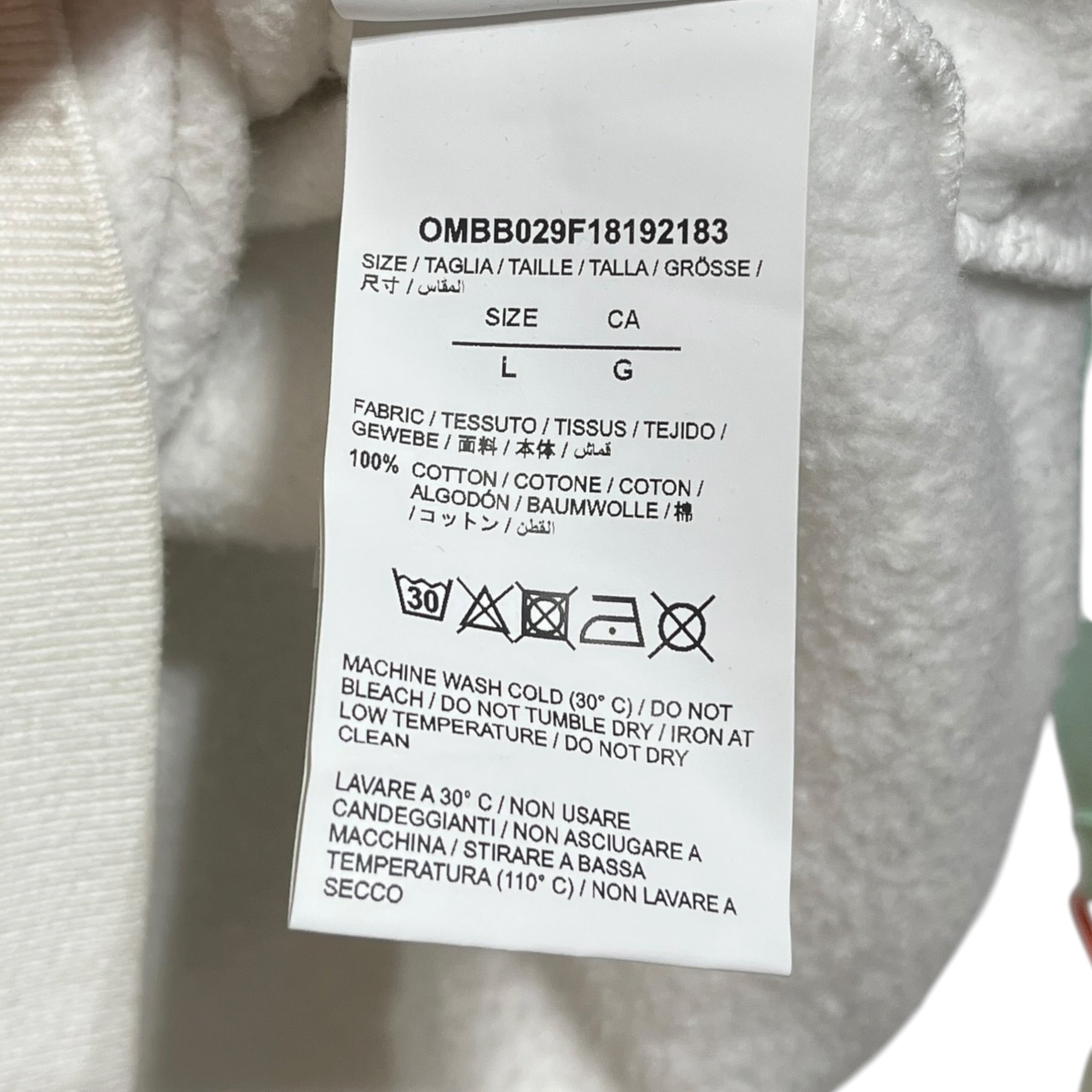 OFF-WHITE/Hoodie/L/Graphic/Cotton/WHT/DUBAI EXCLUSIVE view 4