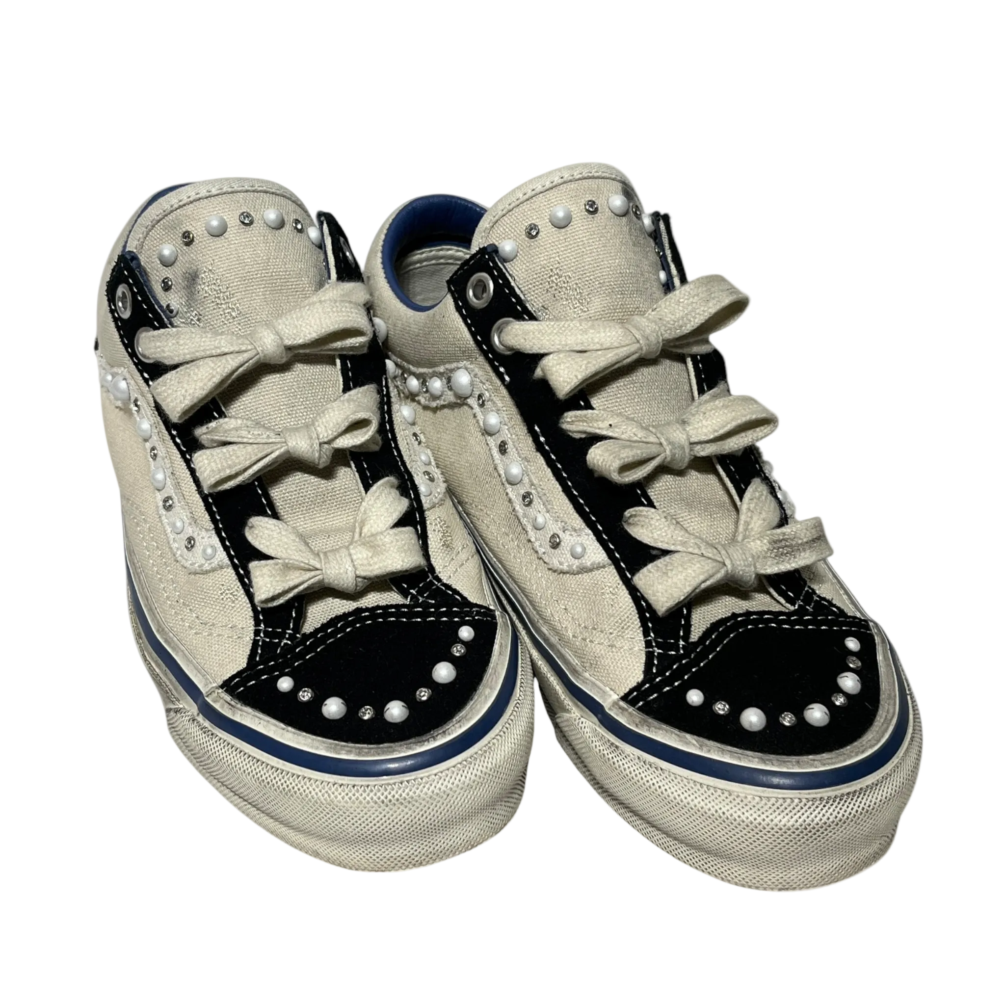 VANS/Low-Sneakers/US 6/Cotton/CRM/PEARLS view 1