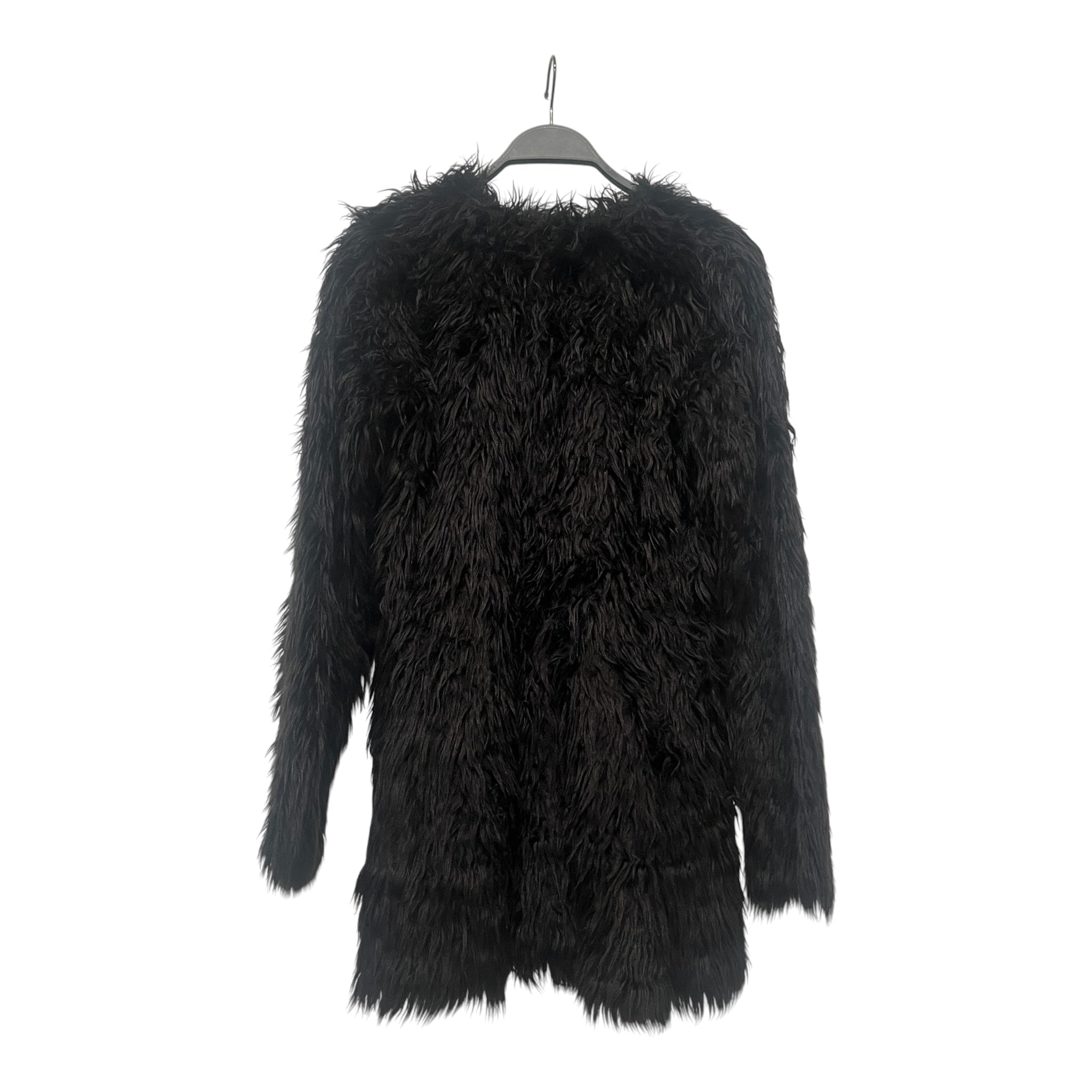 COMME des GARCONS/LS Blouse/M/Polyester/BLK/FAUX-FUR view 2