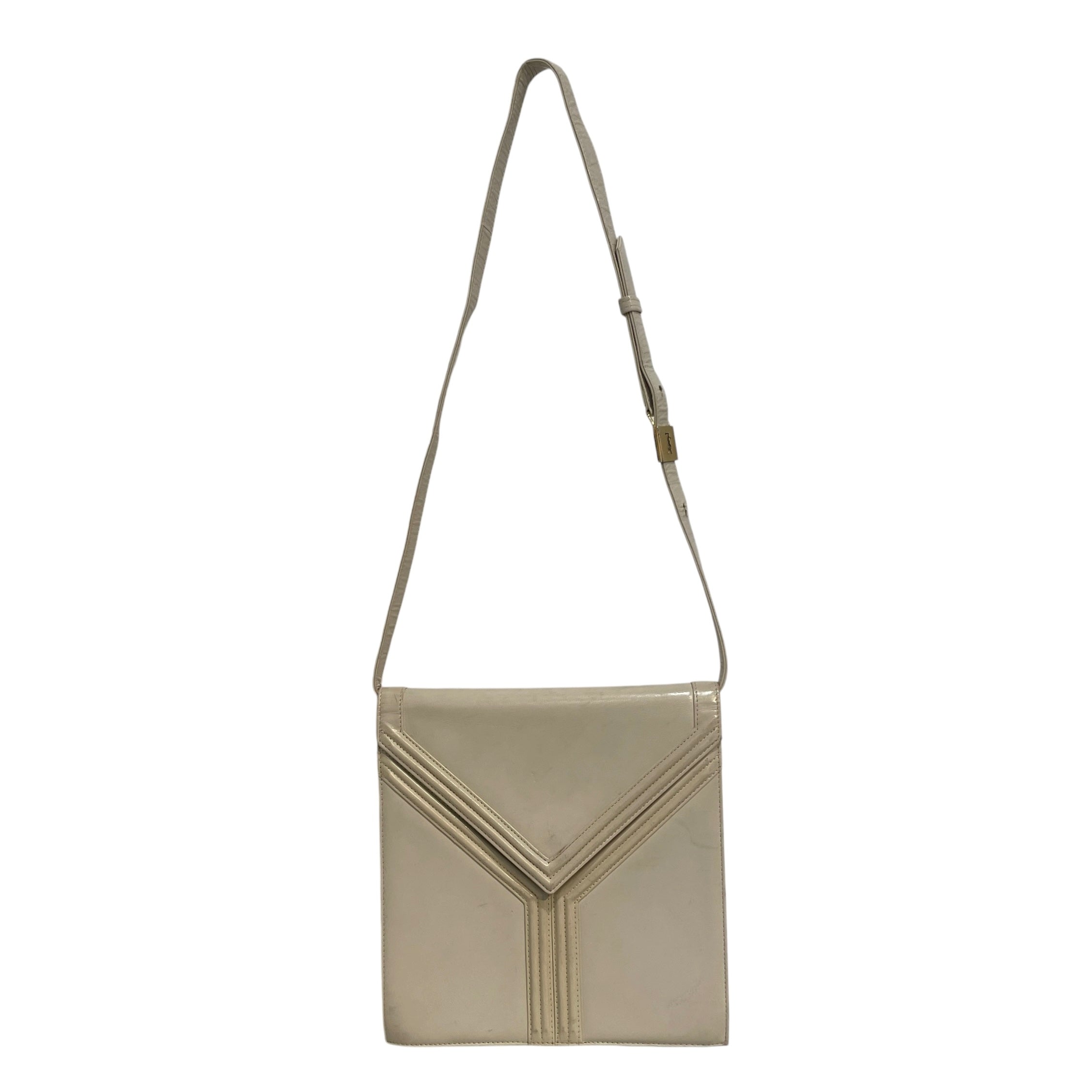 YVES SAINT LAURENT/Hand Bag/Leather/WHT/ view 1