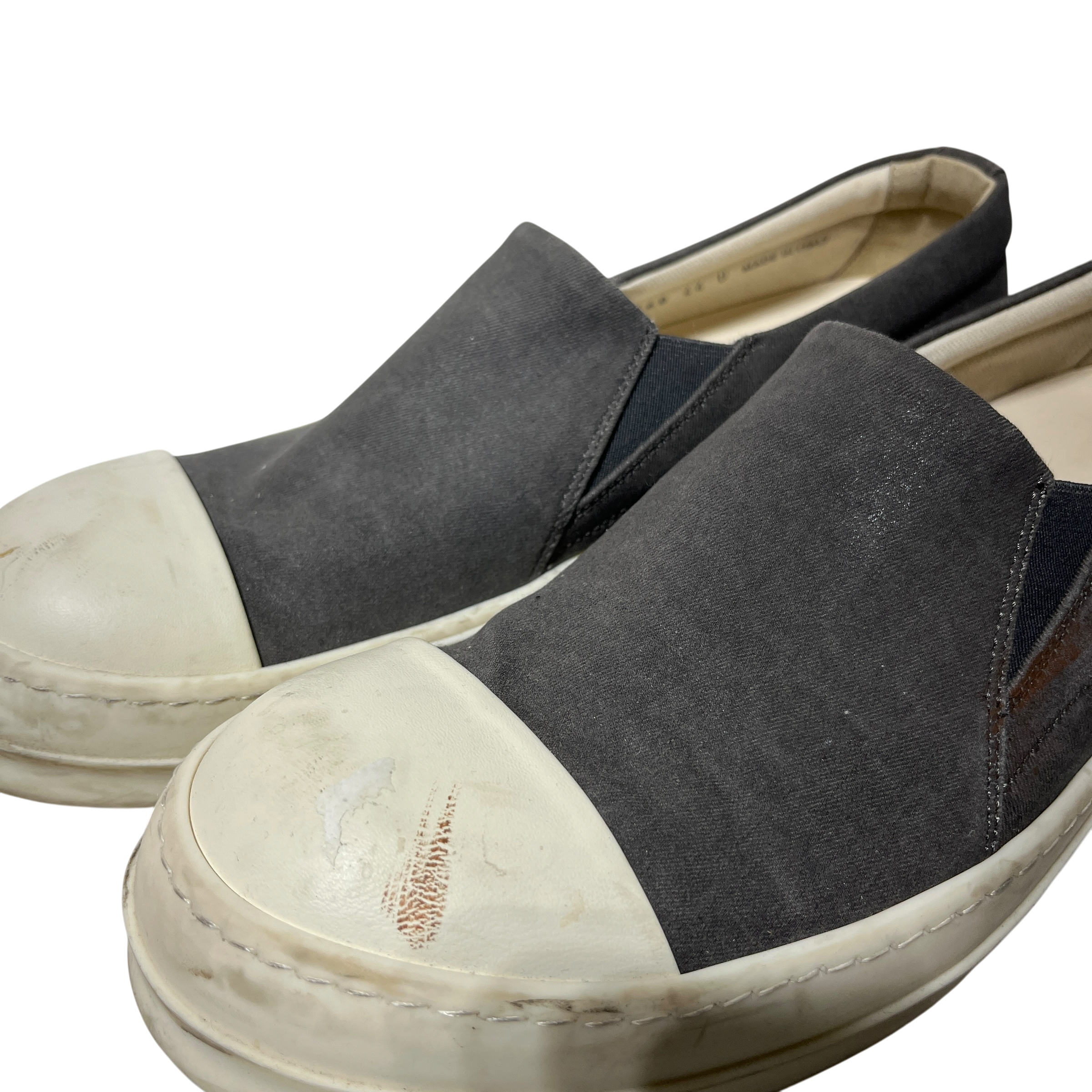 RICK OWENS DRKSHDW/Low-Sneakers/US 11.5/Polyester/GRY/BOAT SLIP ON DARK DUST view 5