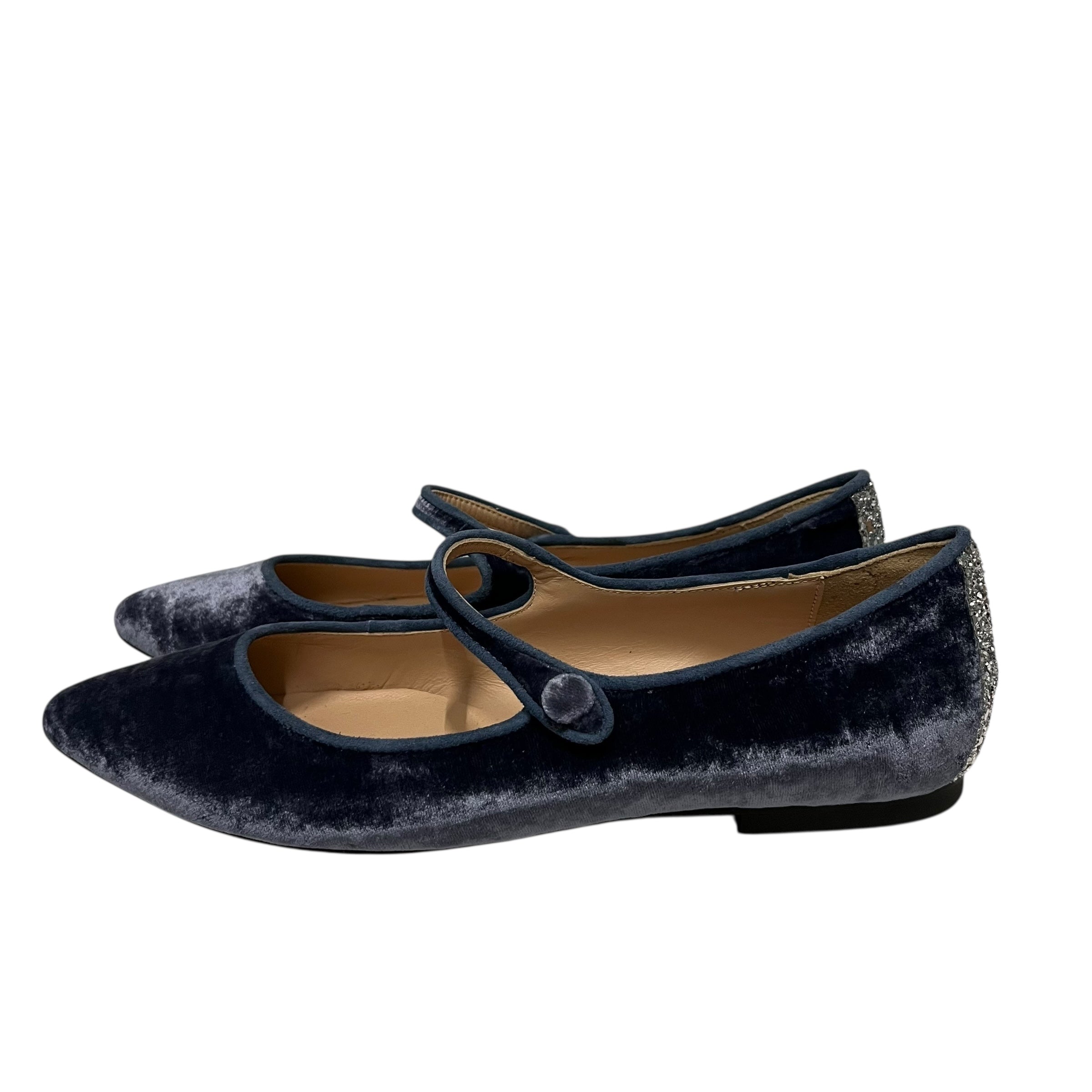 MIA MOLTRASIO/Flat Shoes/US 7.5/IDG/VELVET, CRYSTAL HEEL view 3