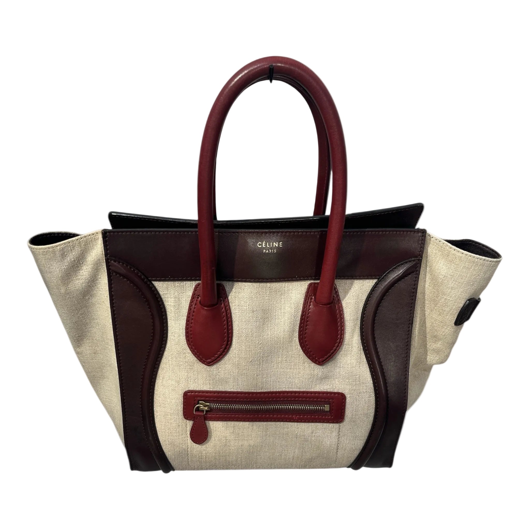 CELINE/Hand Bag/Cotton/BEG/Celine Mini Luggage Tote view 1