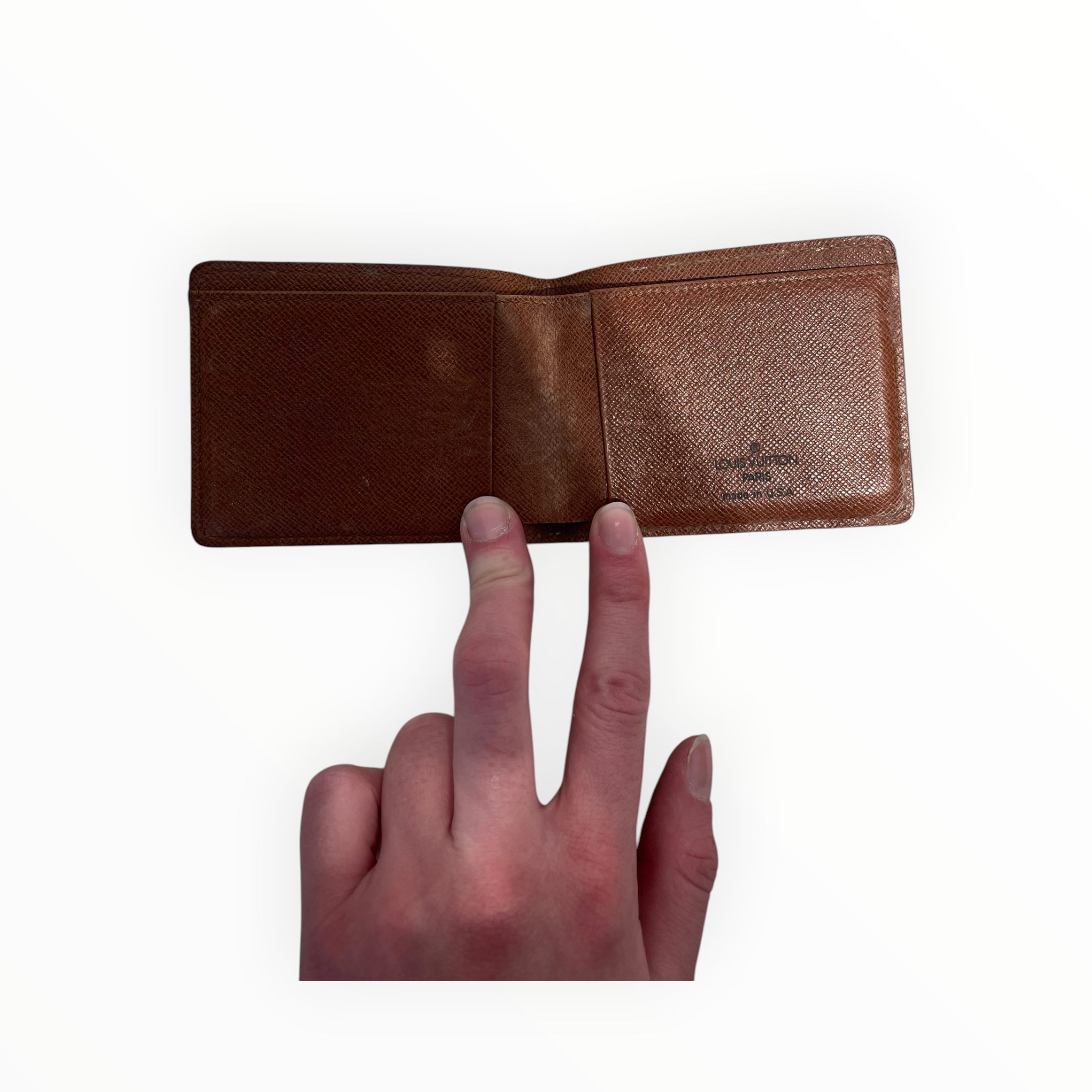 LOUIS VUITTON/Bifold Wallet/Monogram/Leather/BRW/L's/ view 3