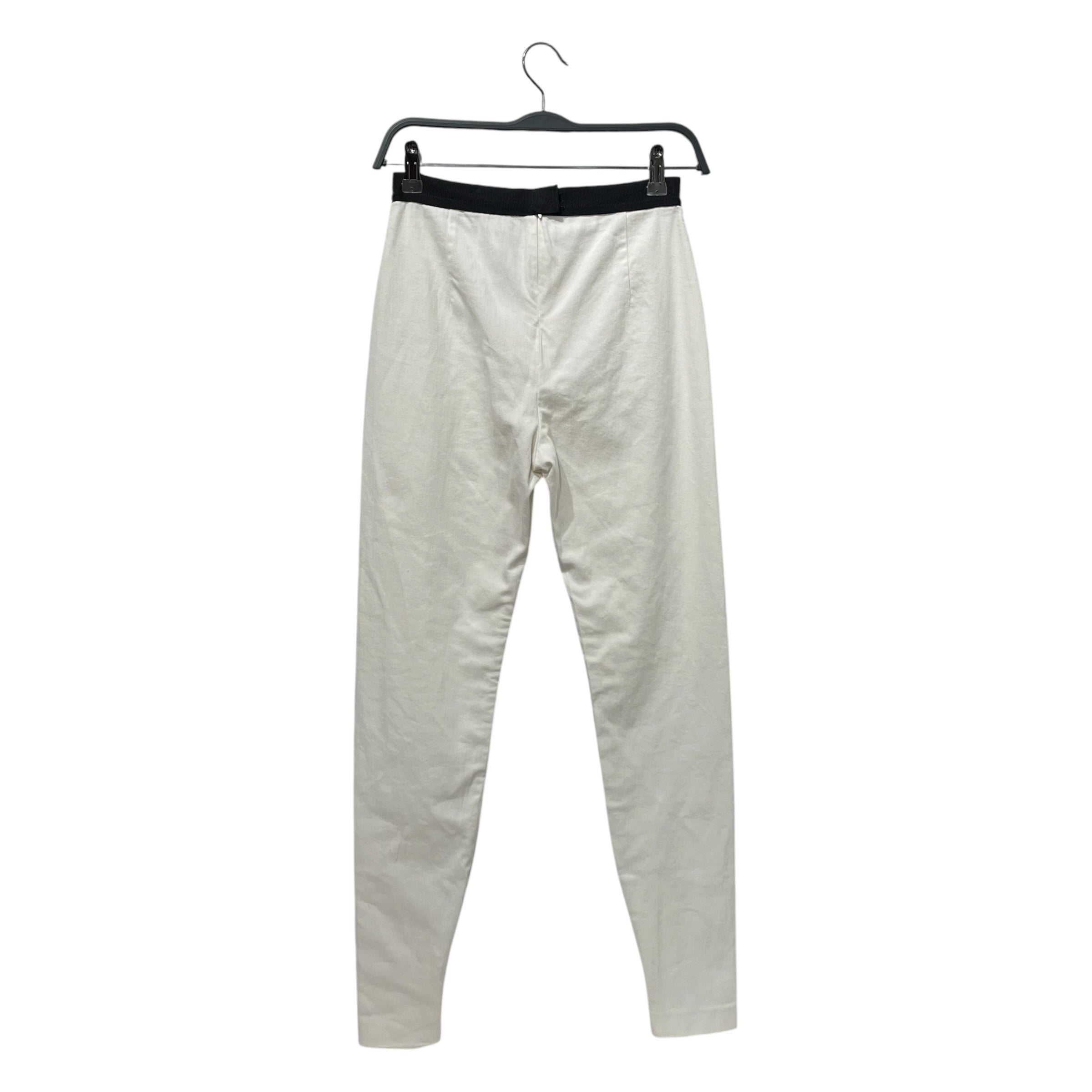 TOM FORD/Skinny Pants/38/Polyester/WHT/BACK ZIPPER, BLACK WAISTBAND view 2
