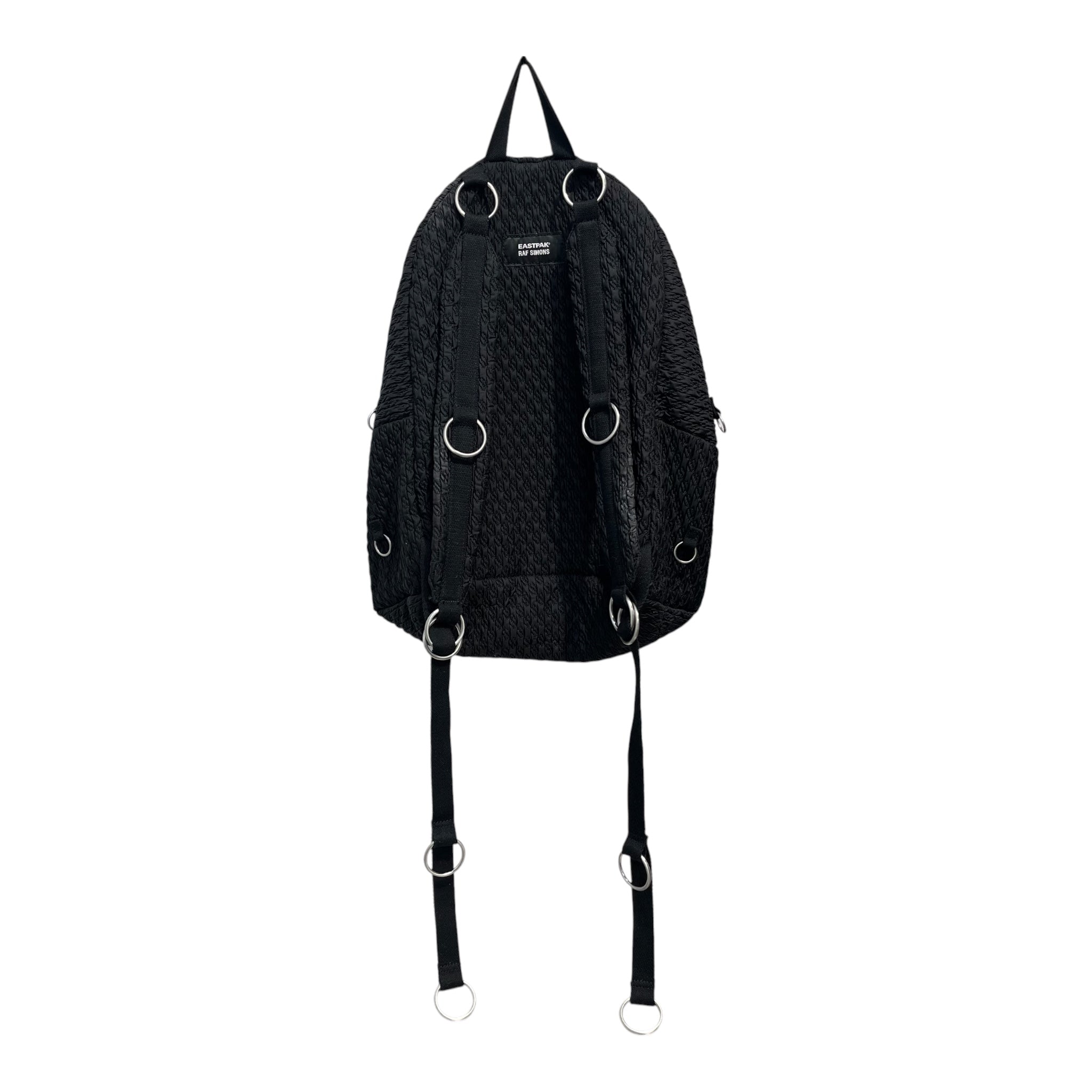 EASTPAK/RAF SIMONS/Backpack/Nylon/BLK/RINGS ALL OVER view 2
