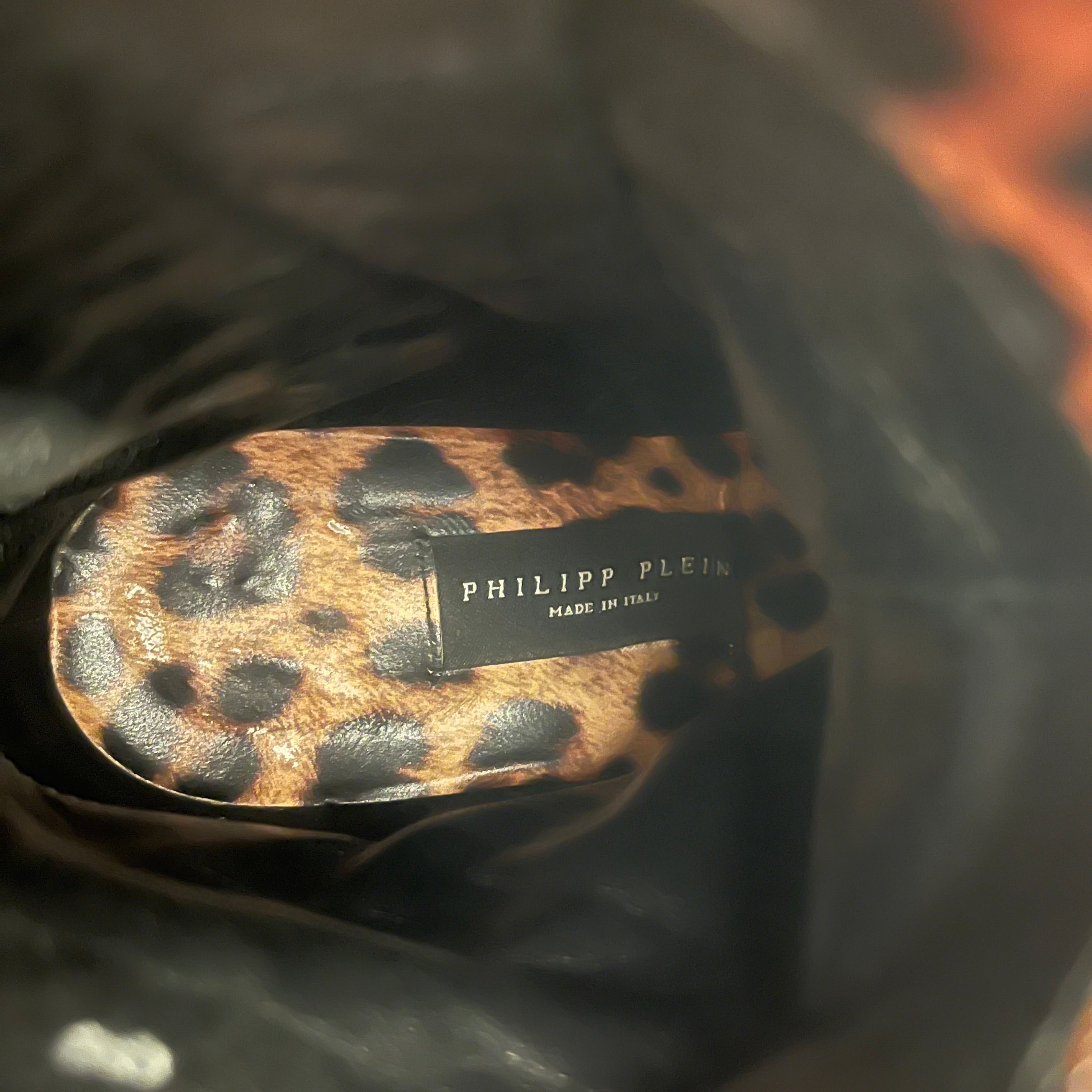PHILIPP PLEIN/Western Boots/EU 37/Leather/BLK/Gold Heel Logo view 9