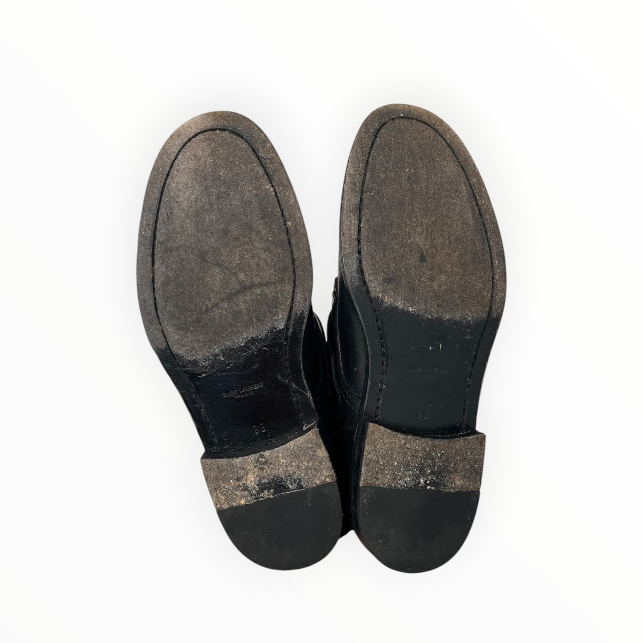 SAINT LAURENT/Boots/EU 39/Leather/BLK/2013 STUDDED BOOTS view 5