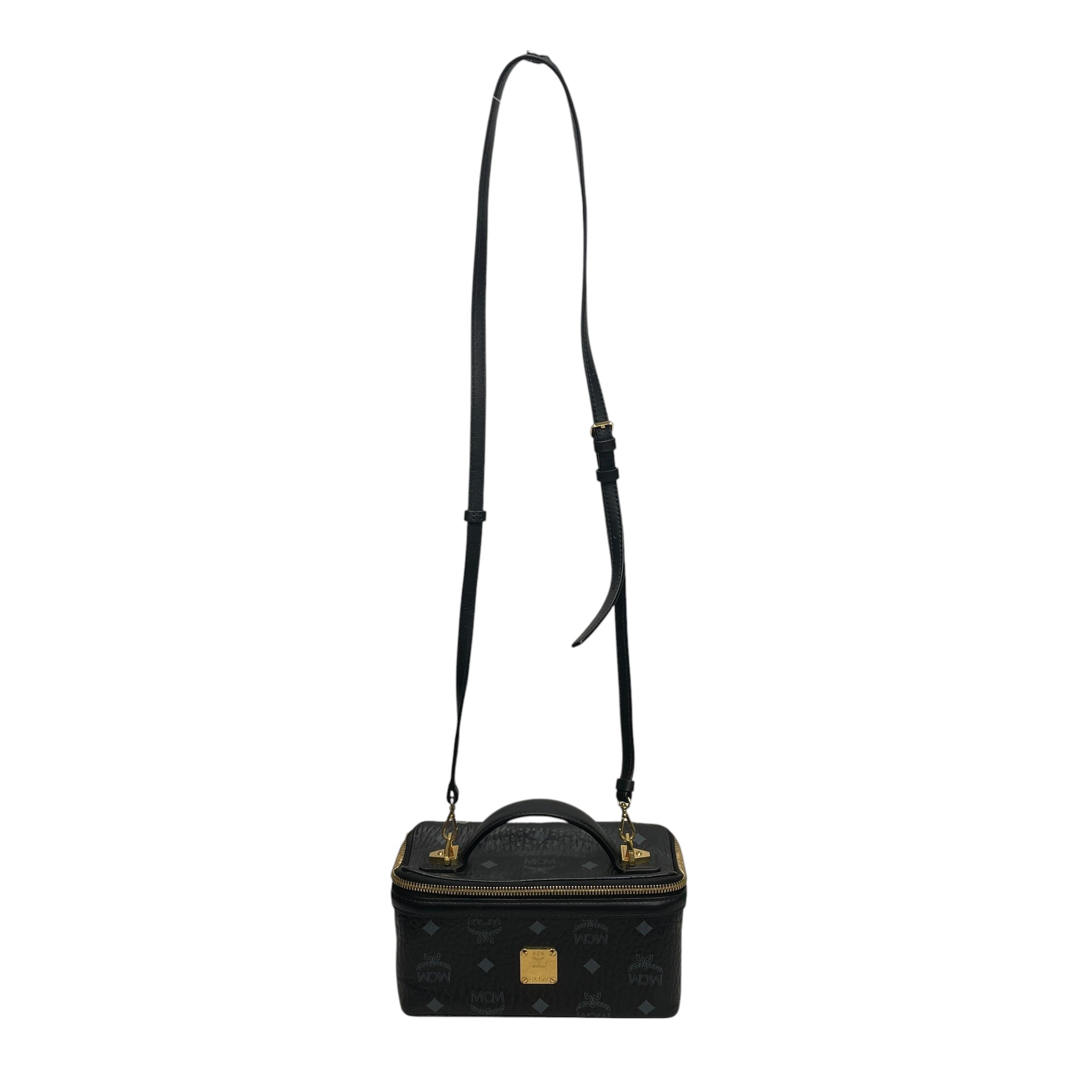MCM/Cross Body Bag/Leather/BLK/ZIP CLOSURE AT TOP view 1