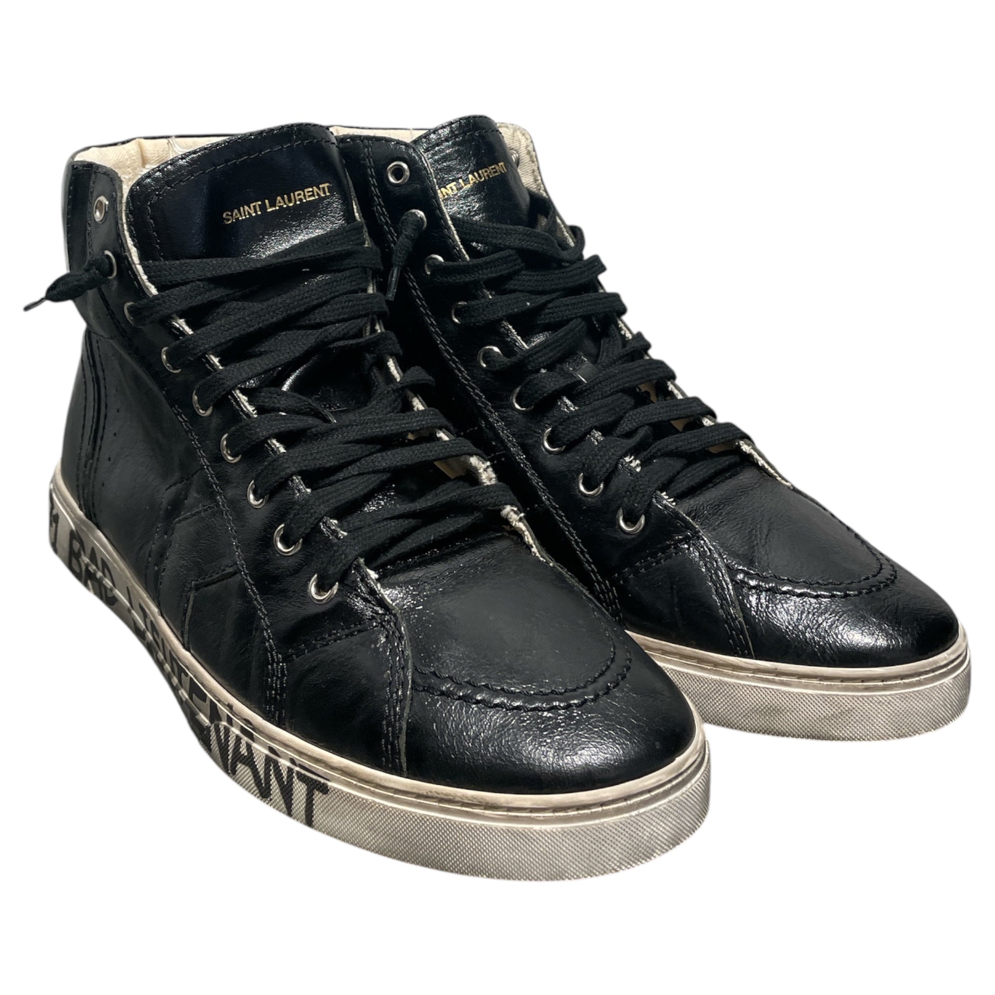 SAINT LAURENT/Hi-Sneakers/EU 42/Leather/BLK/1971 BAD LIEUTENANT view 1