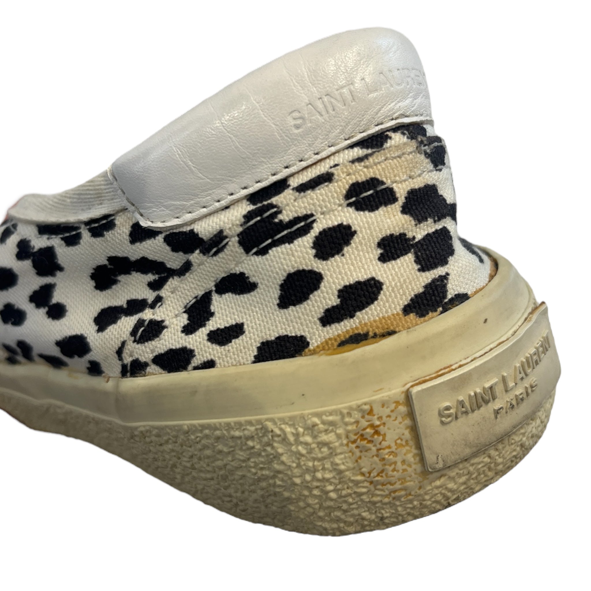 SAINT LAURENT/Low-Sneakers/EU 38.5/Leopard/Cotton/WHT/BLK view 6