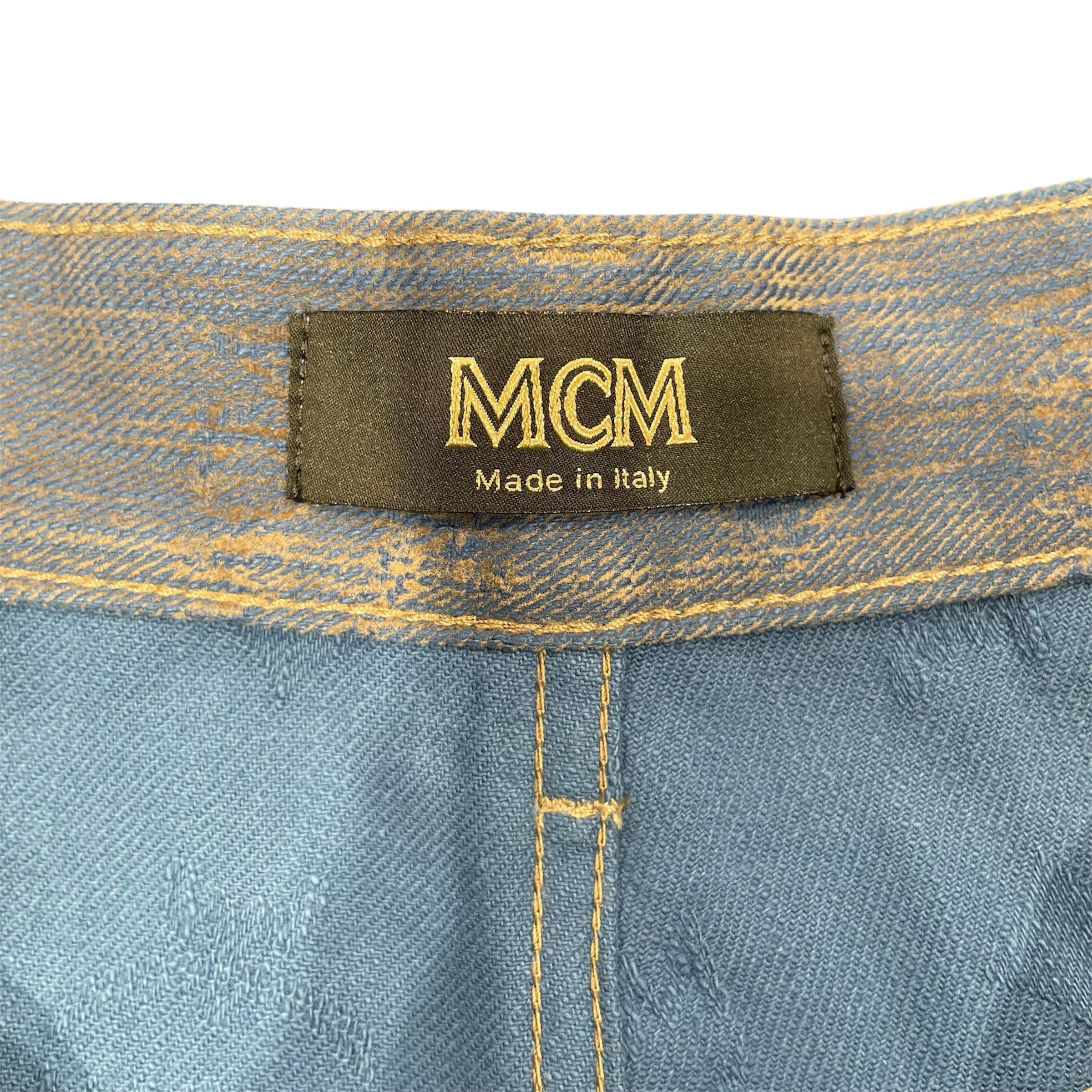 MCM/Straight Pants/M/Velour/BLU/WIDE LEG BRN BLU WASH view 3