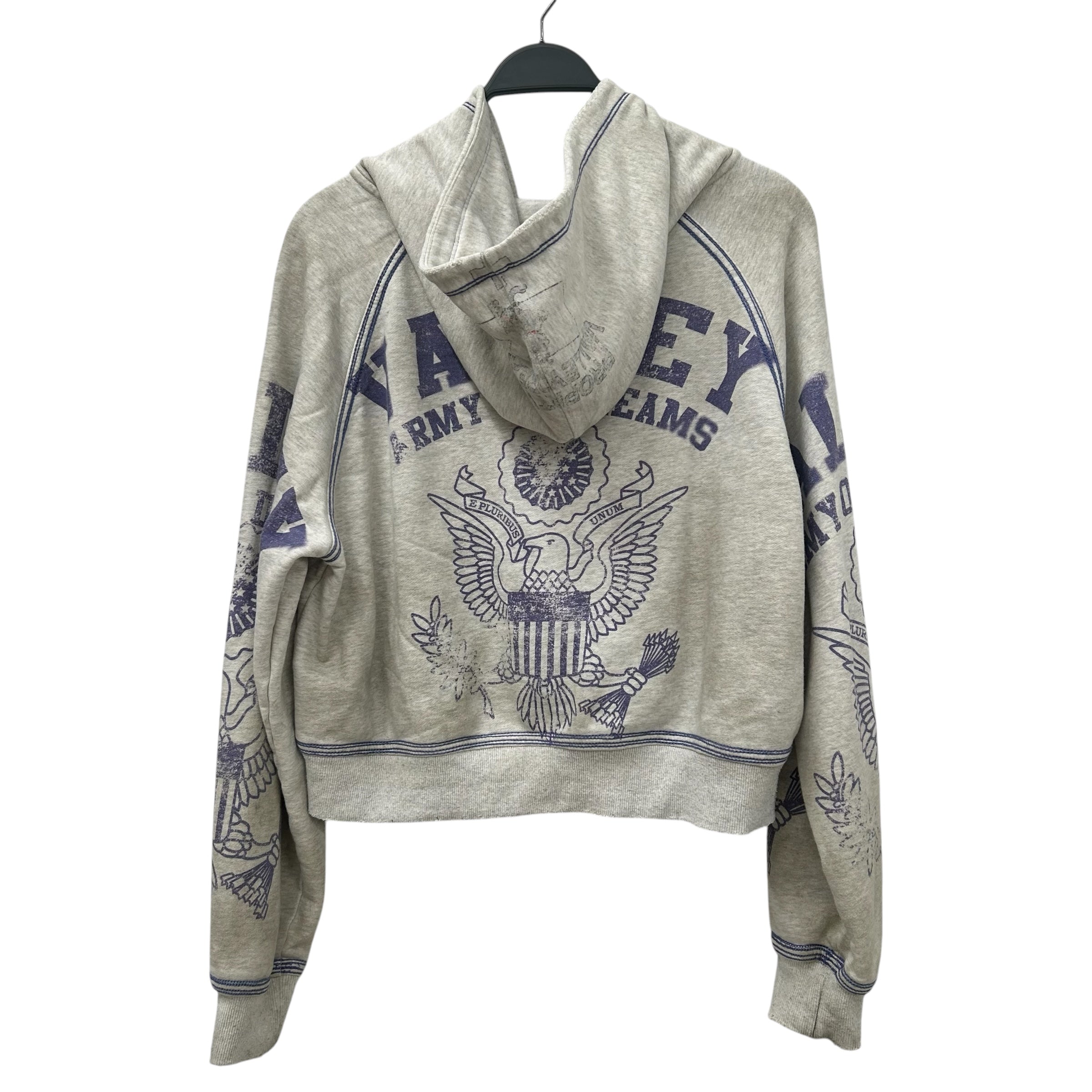 Vale/Zip Up Hoodie/S/Cotton/GRY/army view 2