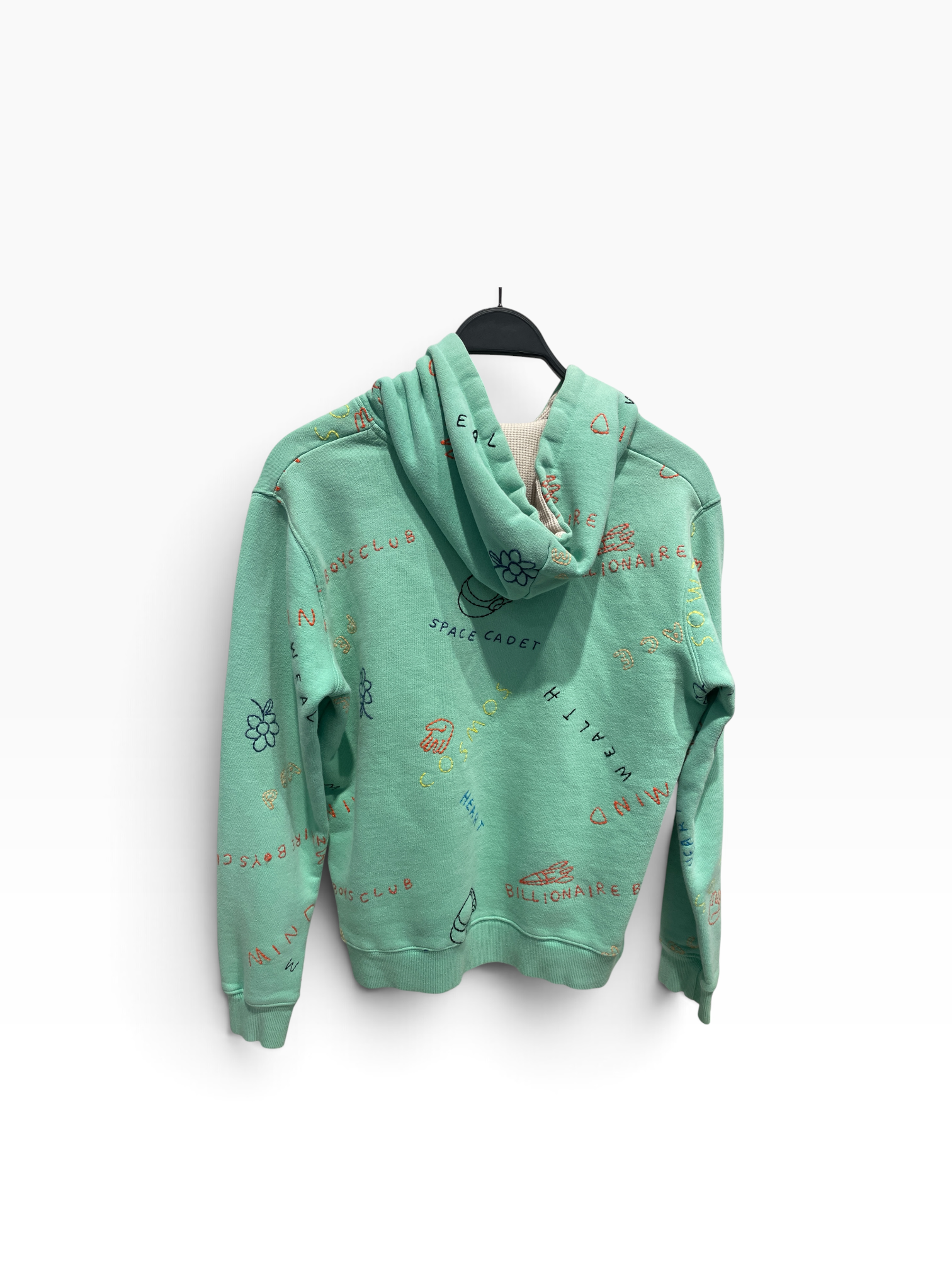 BILLIONAIRE BOYS CLUB/Hoodie/S/All Over Print/Cotton/GRN/Scribble Thermal hood lining view 2