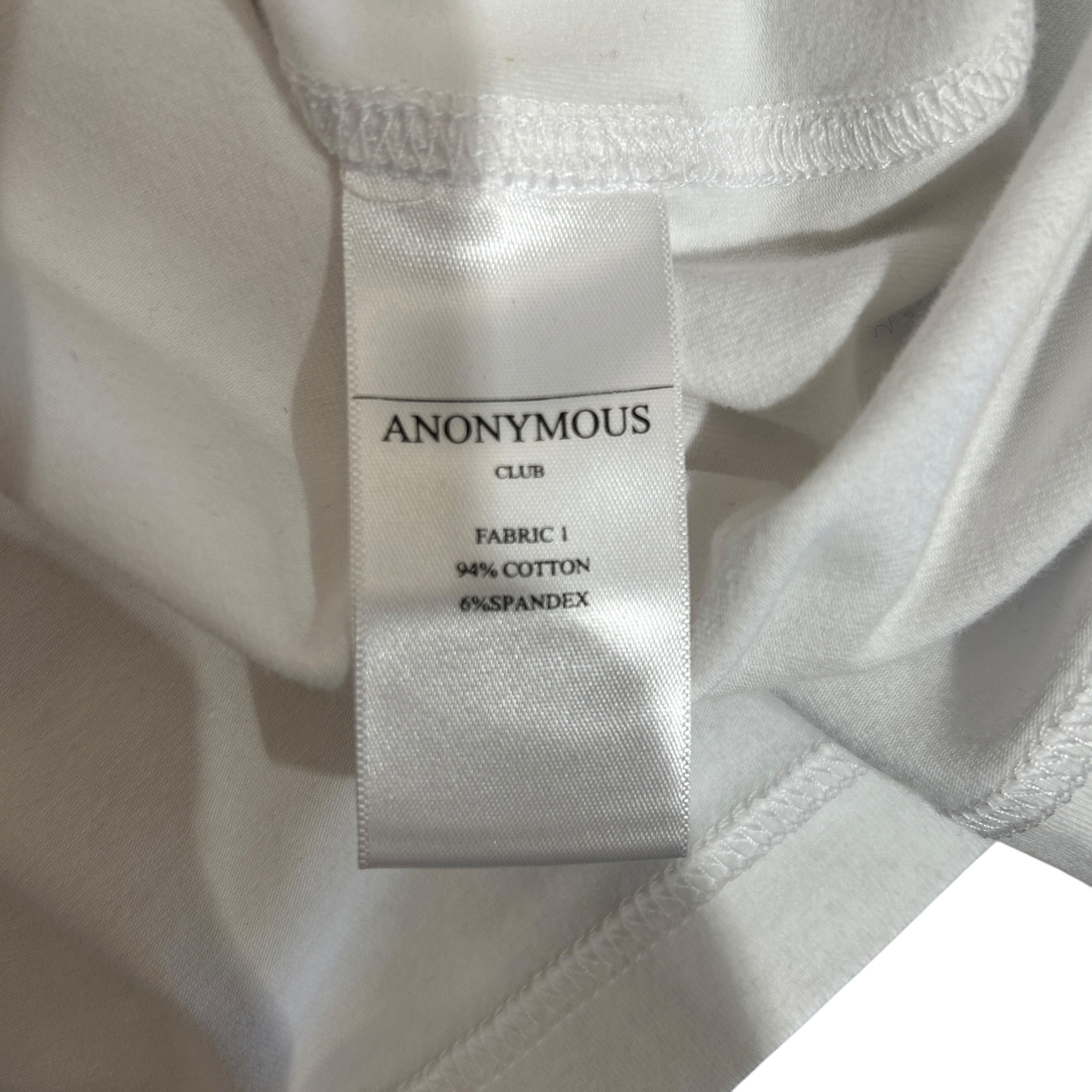 ANONYMOUS CLUB/T-Shirt/S/Cotton/WHT/club de couture view 4
