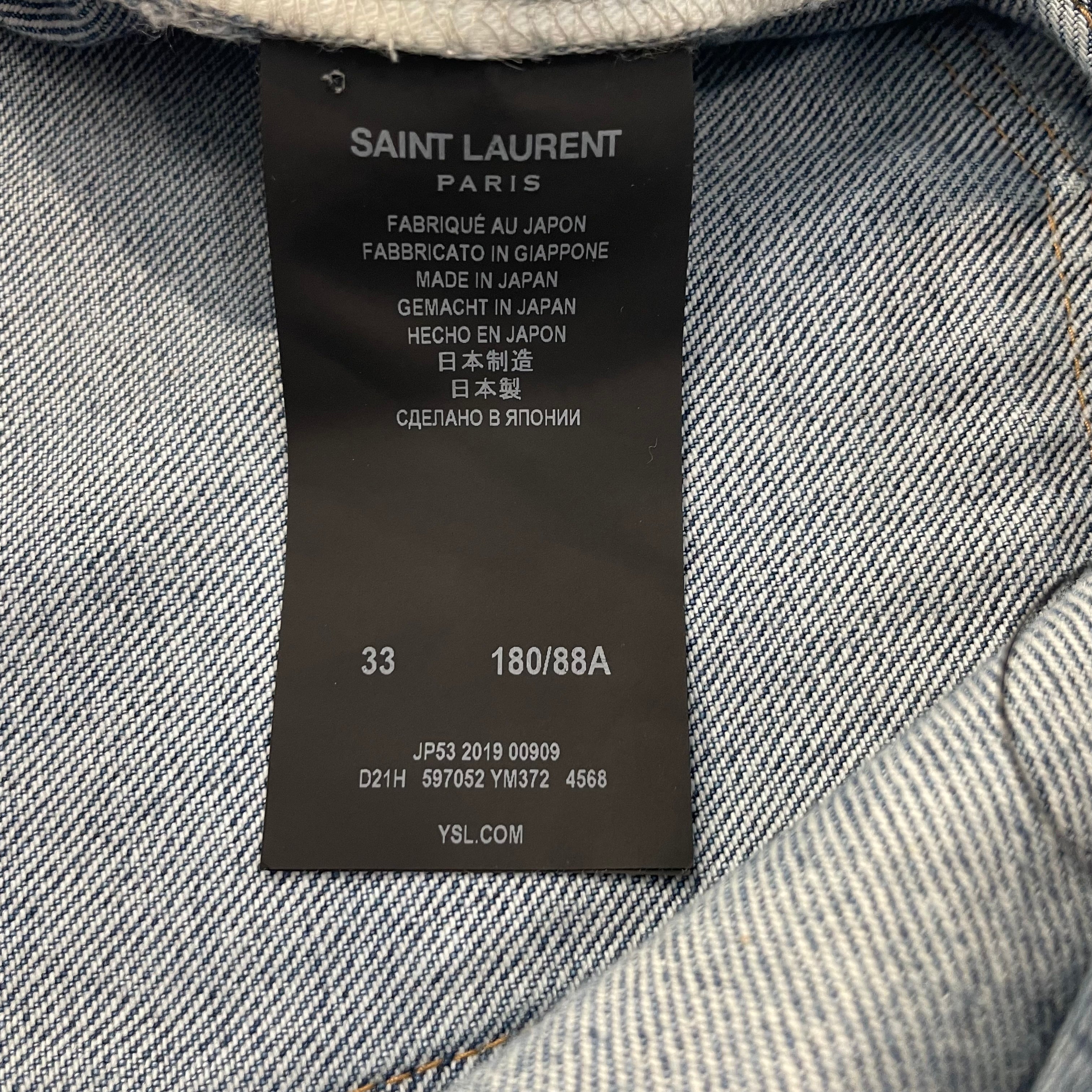 SAINT LAURENT/Straight Pants/33/Denim/BLU/LIGHT WASH DENIM JEANS view 4
