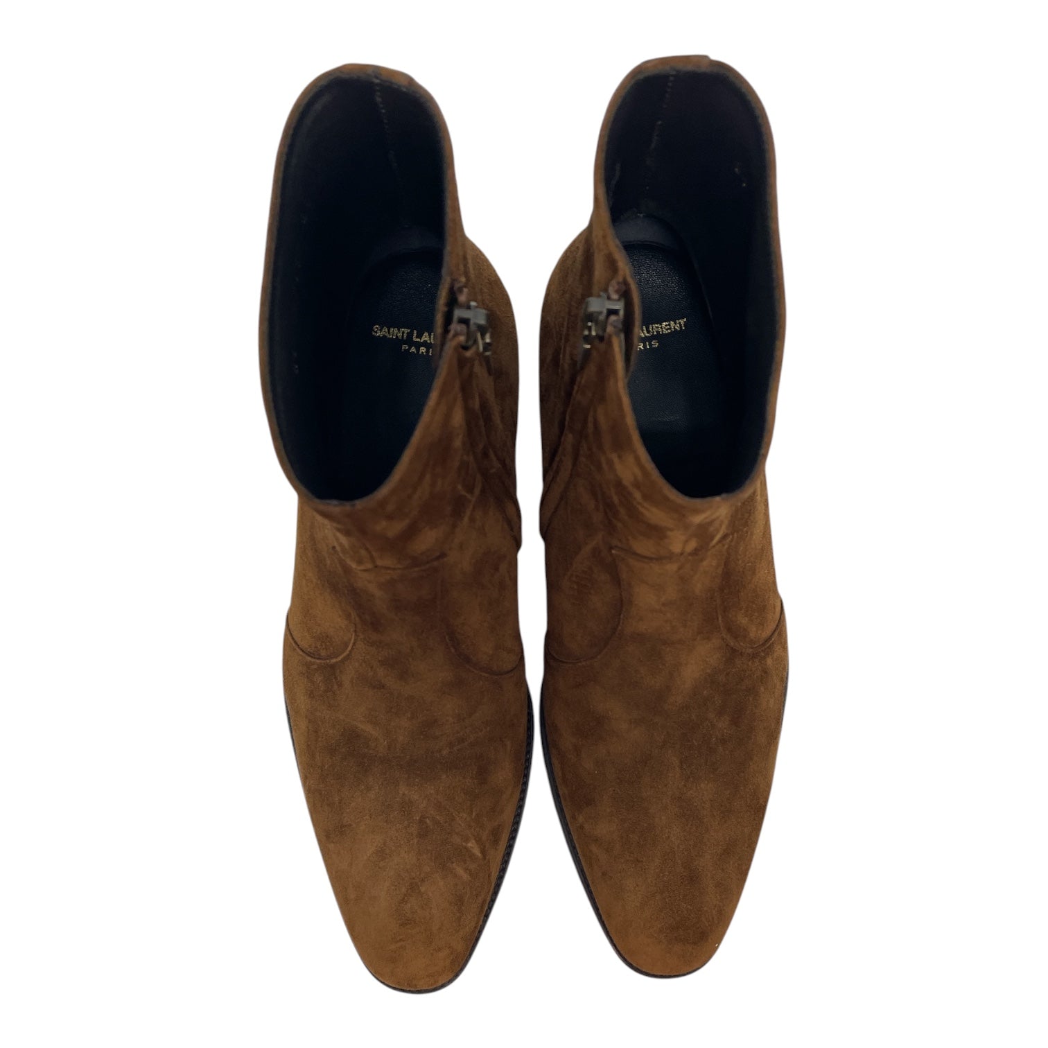 SAINT LAURENT/Boots/EU 41/Suede/CML/WYATT 40 ZIP BOOTS view 3