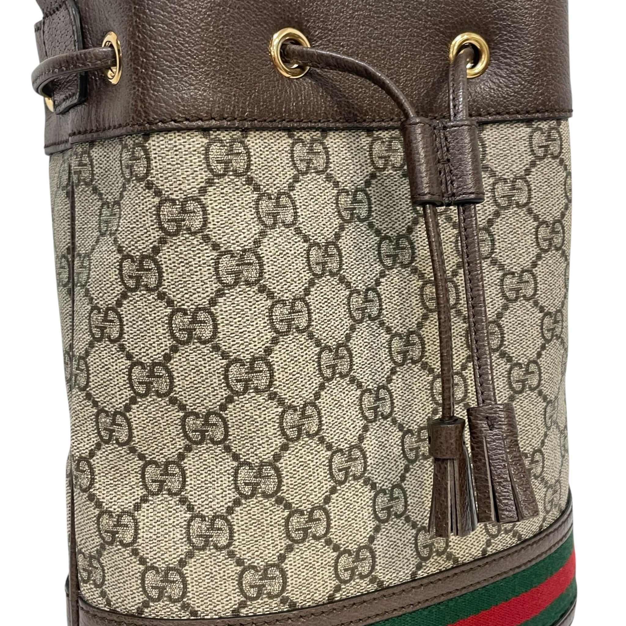 GUCCI/Hand Bag/Monogram/Leather/BRW/ophidia bucket supreme view 3