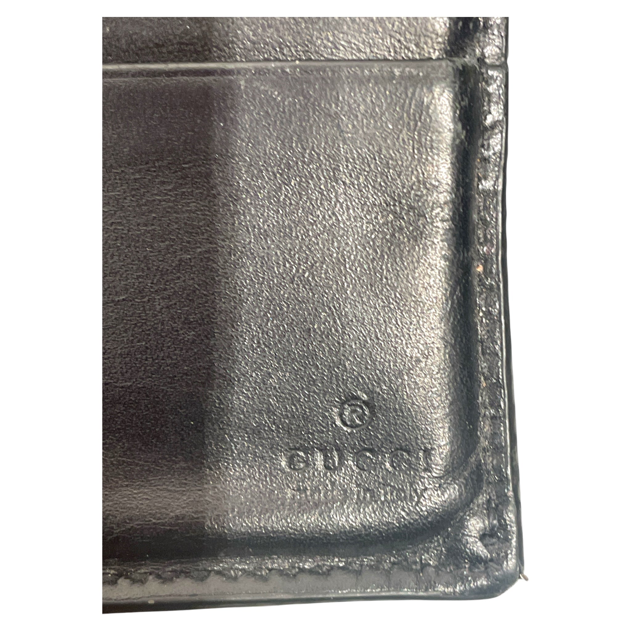 GUCCI/Bifold Wallet/Monogram/BLK/Monogram Green Red Stripe view 3
