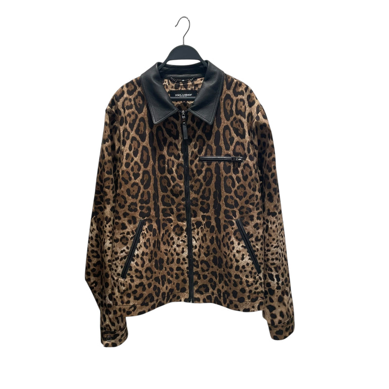 DOLCE&GABBANA/Jacket/52/Leather/MLT/leopard print