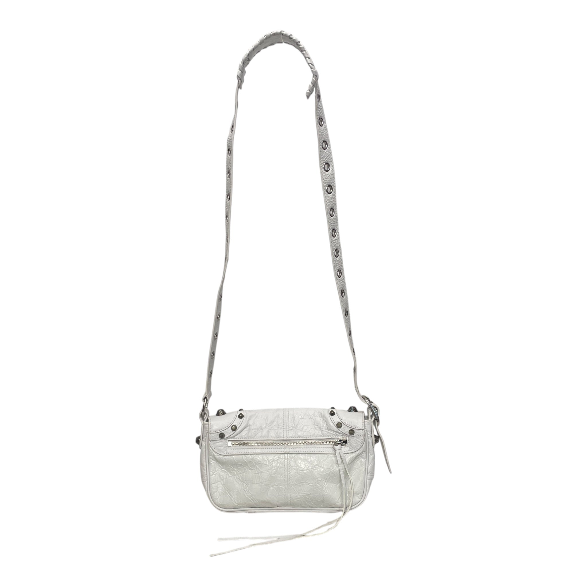 BALENCIAGA/Cross Body Bag/Leather/WHT/LE CAGOLE FLAP SHOULDER BAG view 2