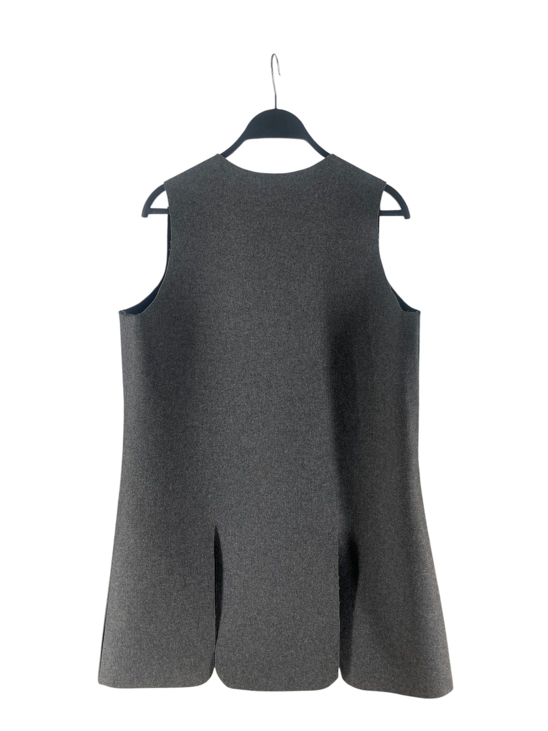 JW ANDERSON(J.W.ANDERSON)/SS Dress/L/Wool/GRY/CUTOUT SLIT DRESS view 2