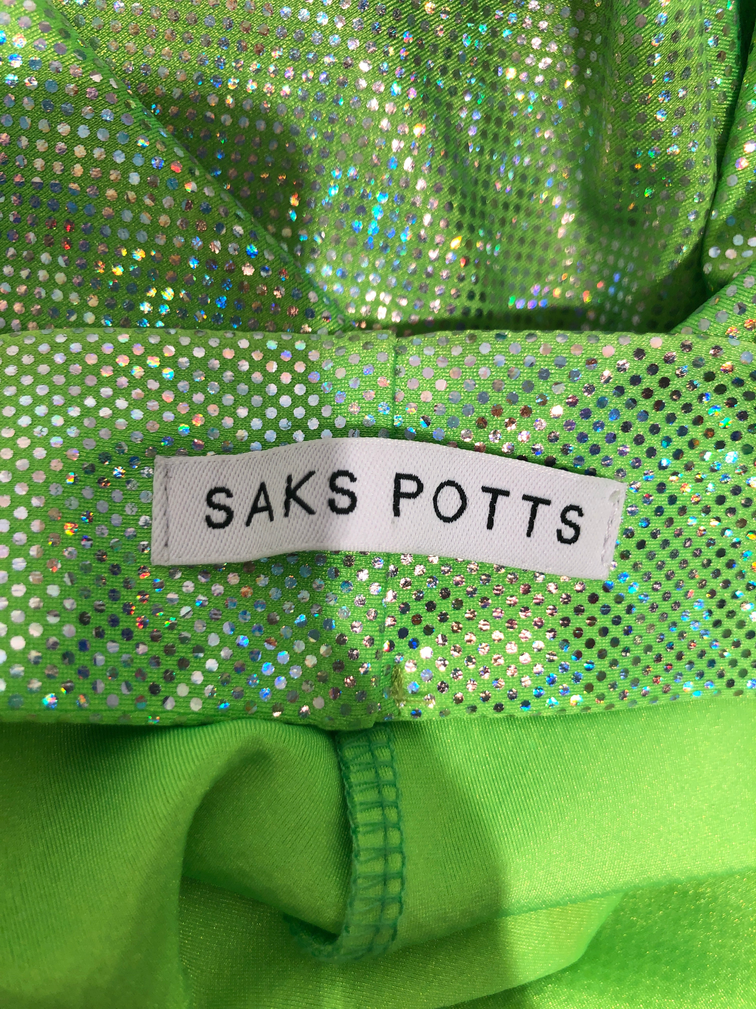 SAKS POTTS/Wide Leg Pants/2/All Over Print/GRN/LISSI SHIMMER PANT view 3