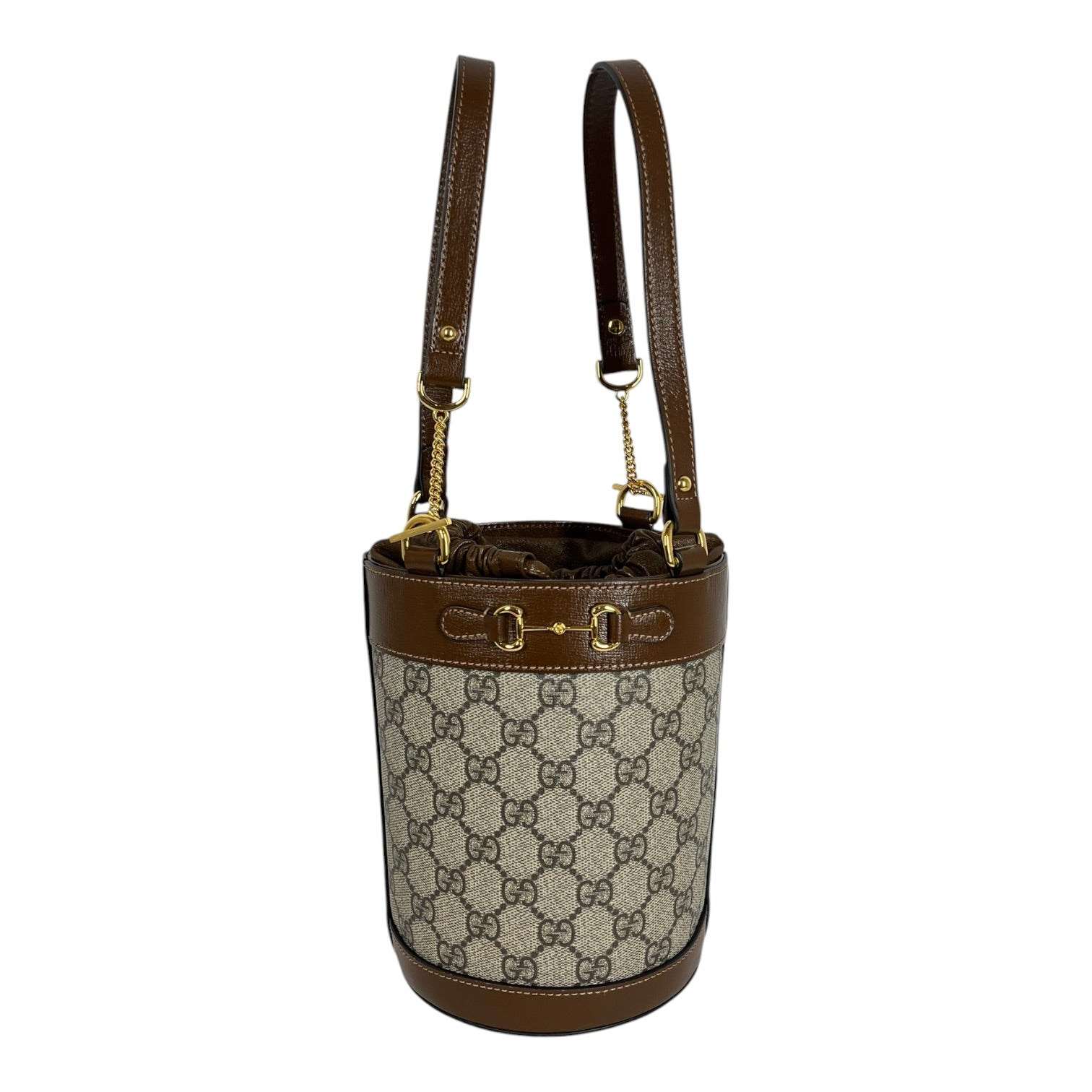 GUCCI/Hand Bag/Monogram/Leather/BEG/HORSEBIT BUCKET BAG view 1