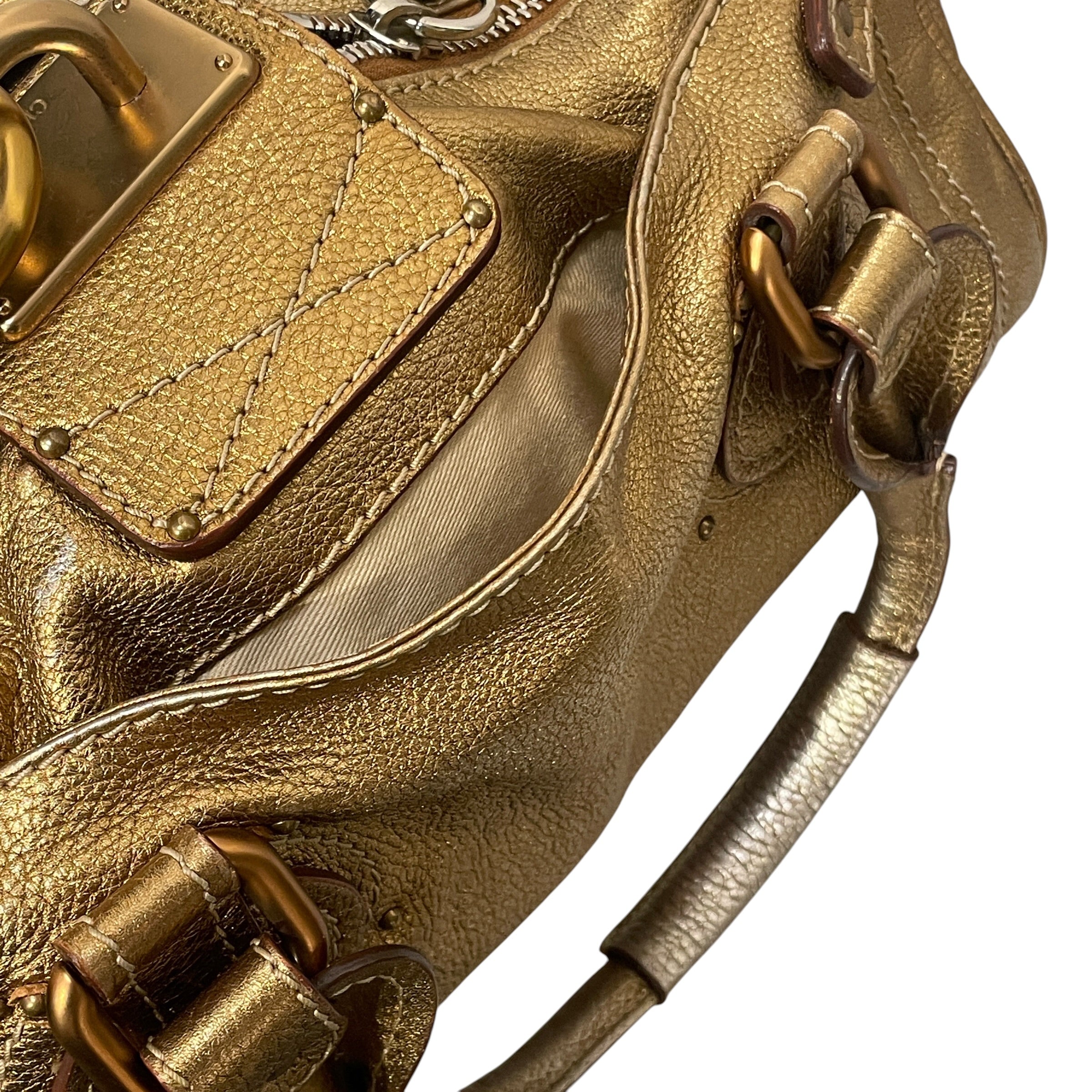 Chloe/Bag/Leather/GLD/PADDINGTON/GOLD ALLOVER view 8