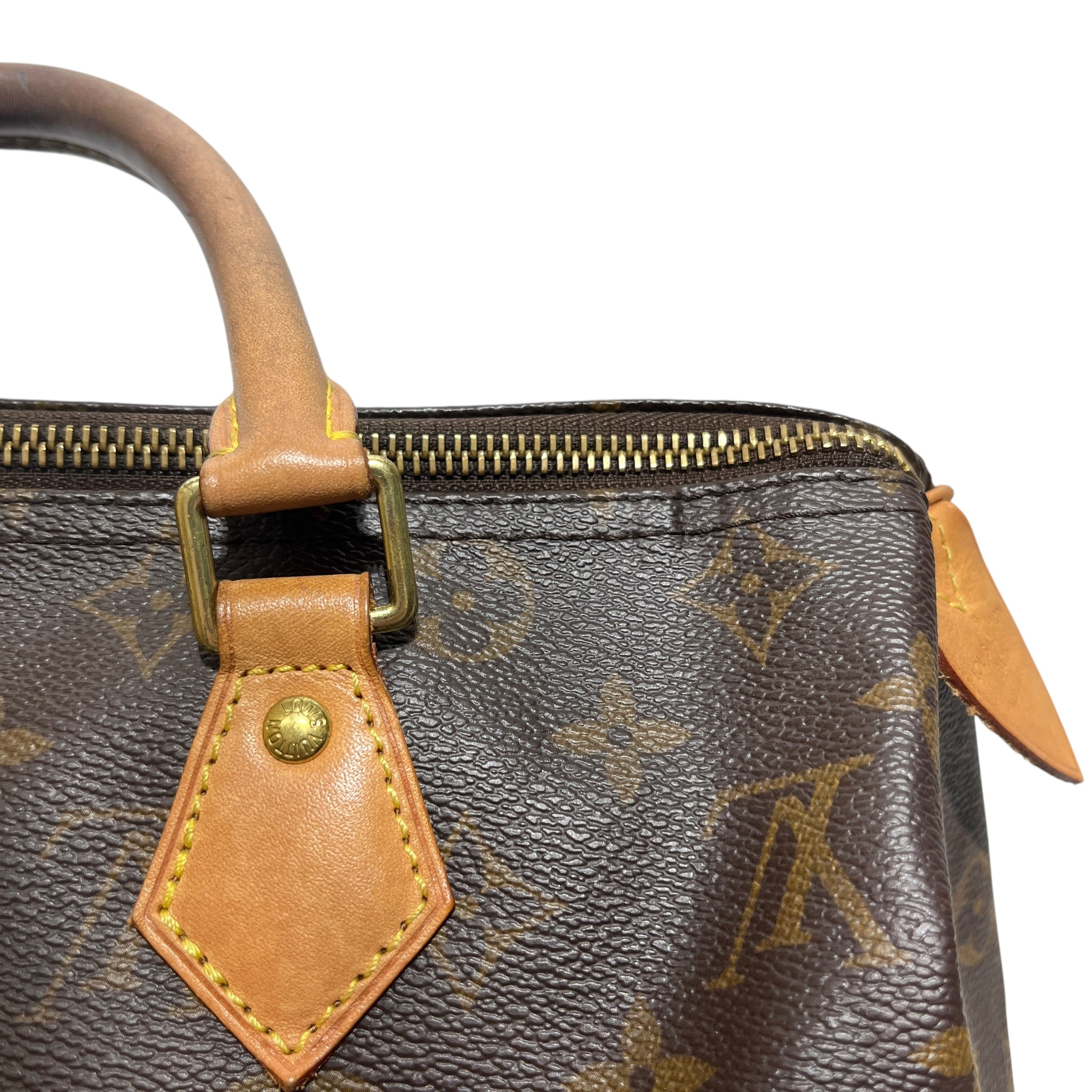 LOUIS VUITTON/Hand Bag/Monogram/Leather/BRW/SPEEDY (W BOX) view 3