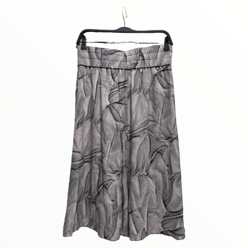 Helmut Lang/Long Skirt/S/All Over Print/Acrylic/WHT/