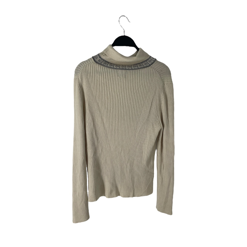 Jean Paul Gaultier/Sweater/42/Cotton/CRM/MEASURING TAPE NECK