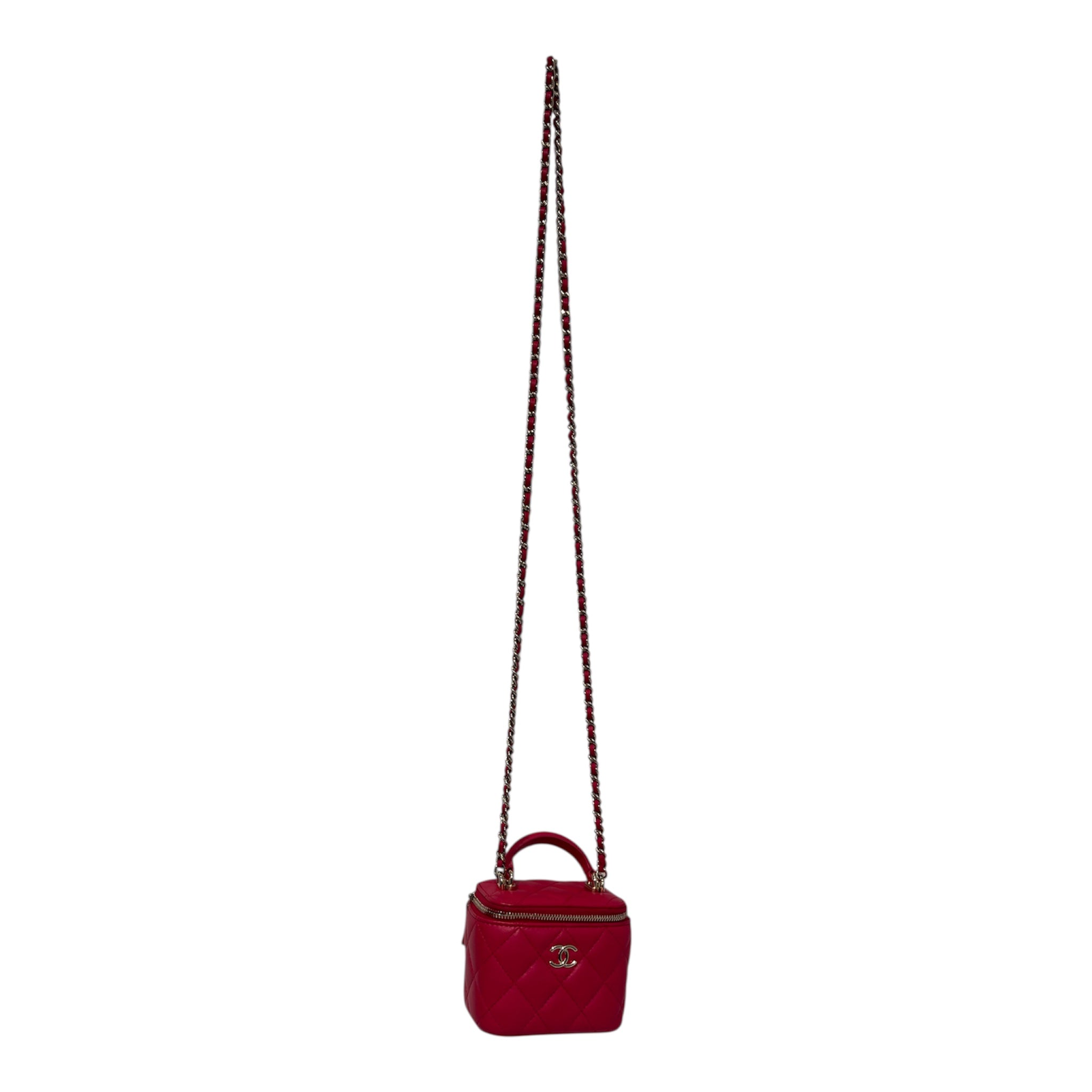 CHANEL/Cross Body Bag/Leather/PNK/31667731 MINI VANITY HOT PINK view 1