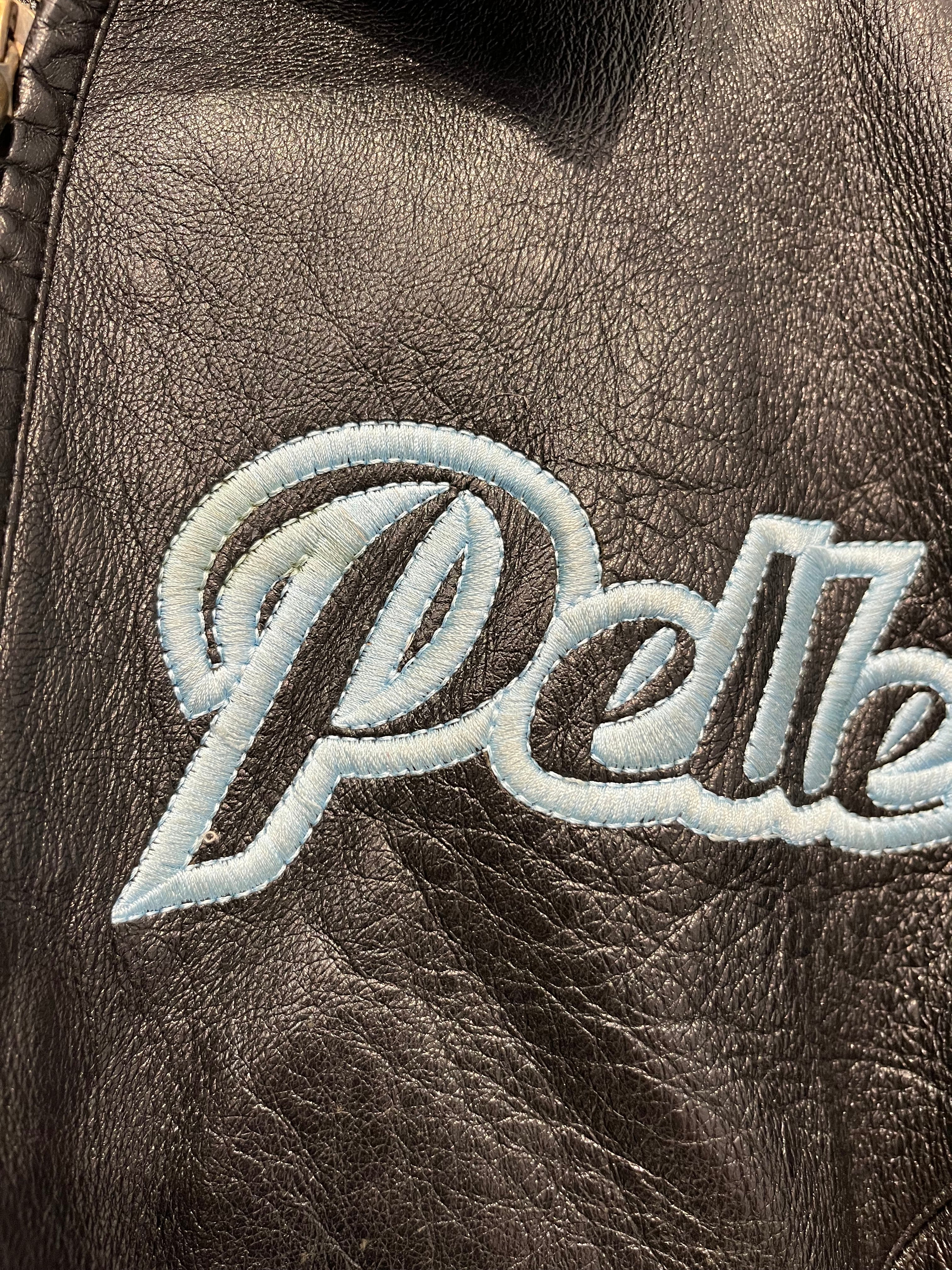 Pelle Pelle/Leather Jkt/16/Leather/BLK/LEATHER JKT BLUE STRIPES view 8
