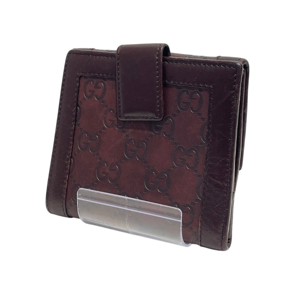 GUCCI/Bifold Wallet/Monogram/Cotton/BRD/GOLD HRDWR view 2