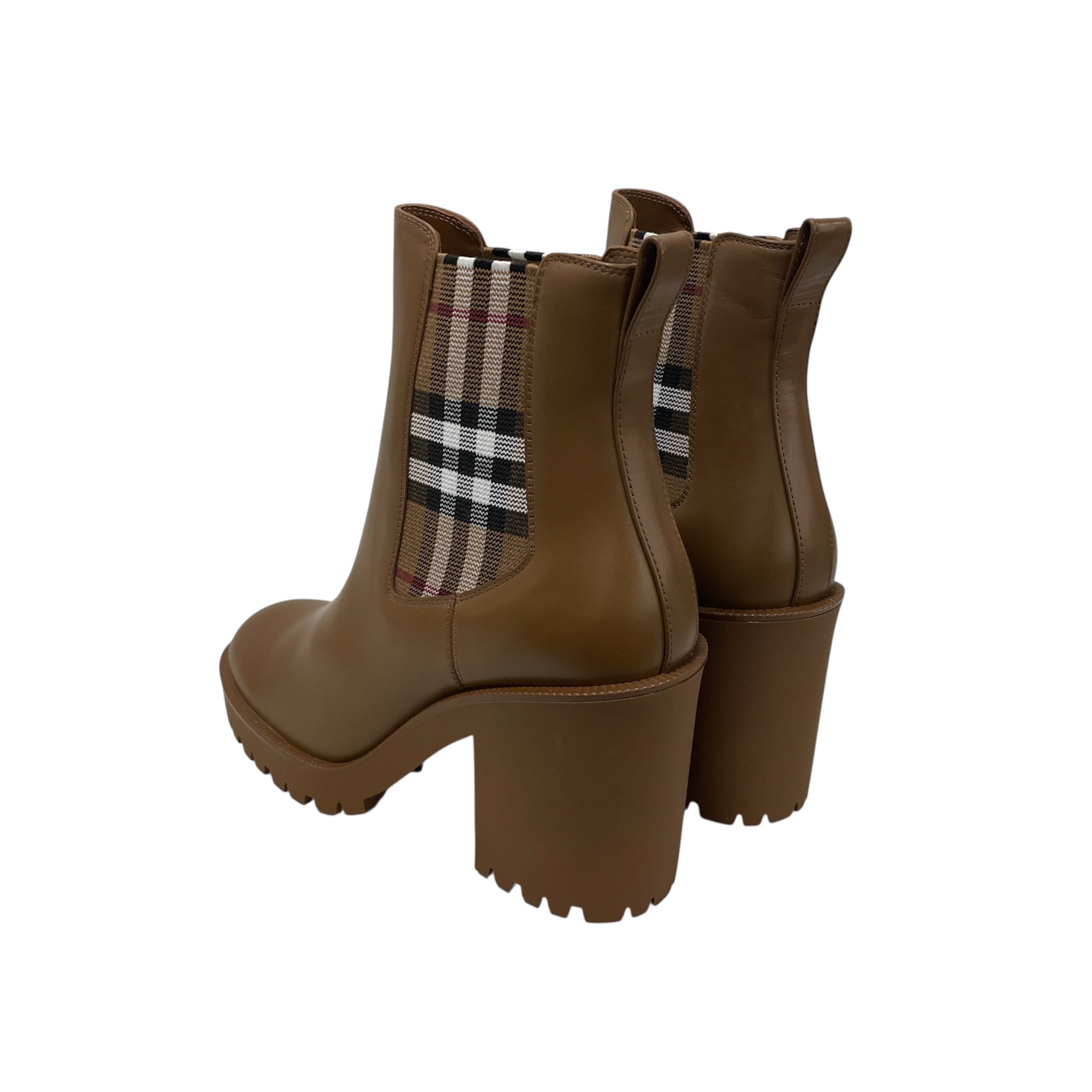 BURBERRY/Boots/EU 39.5/Glen Check/Leather/BRW/ view 2